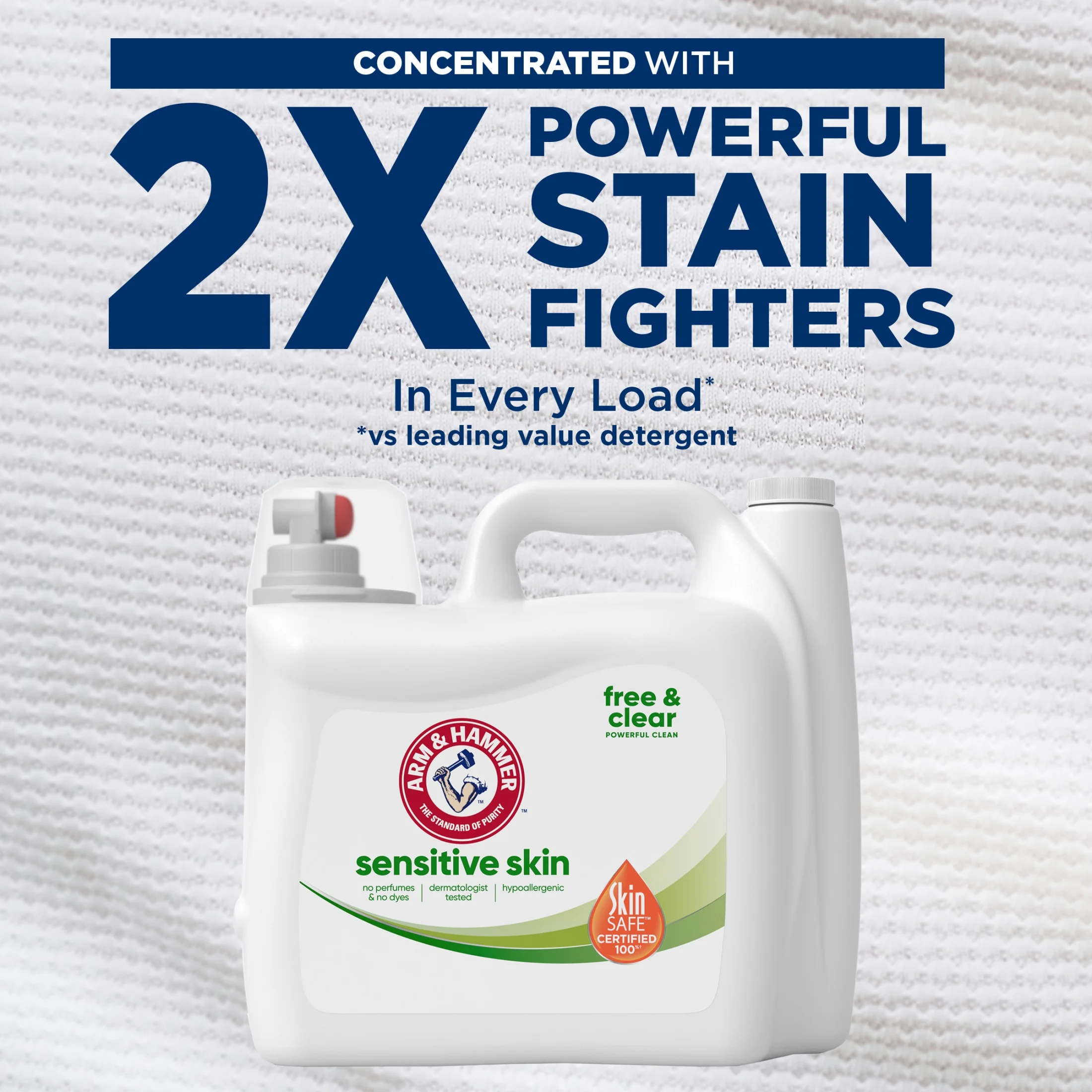 ARM & HAMMER Sensitive Skin Free  Clear, 170 Loads Liquid Laundry Detergent, 170 Fl oz