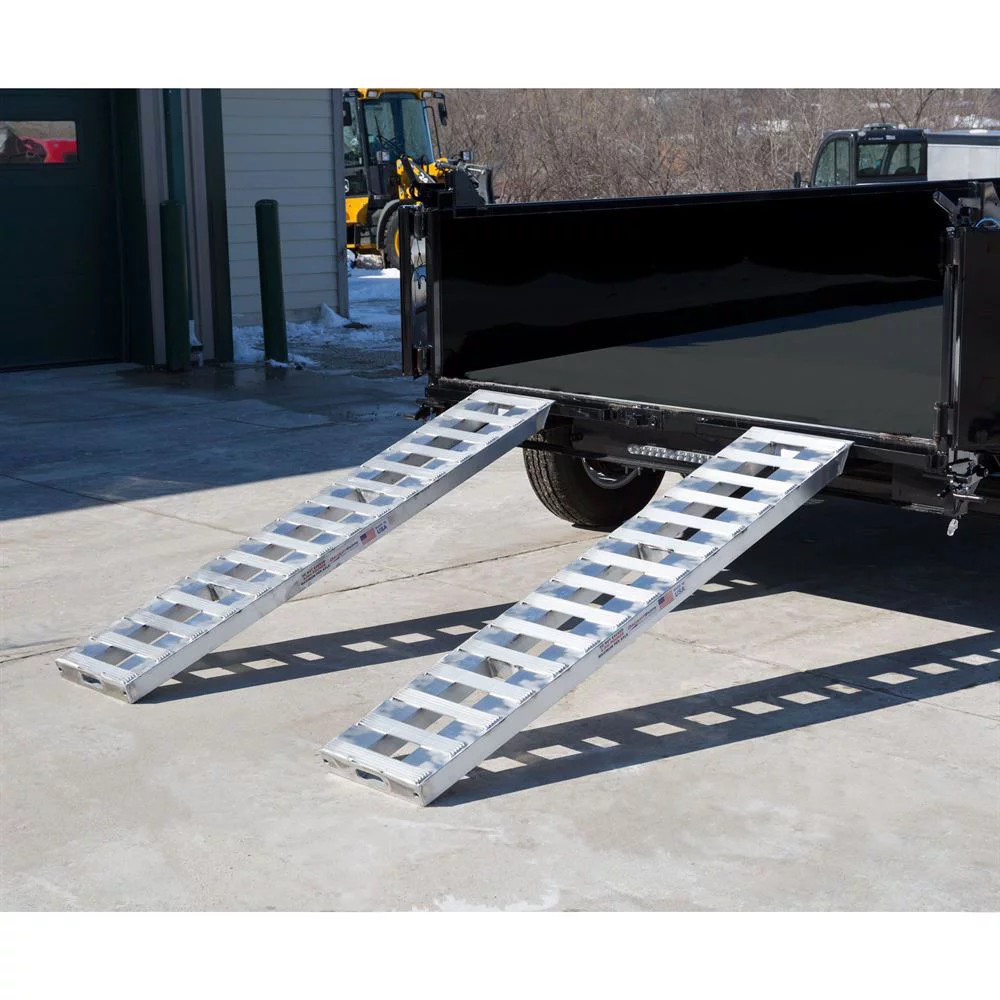 8,000 lbs per Axle - Heavy Duty Hook-End Equipment Ramp