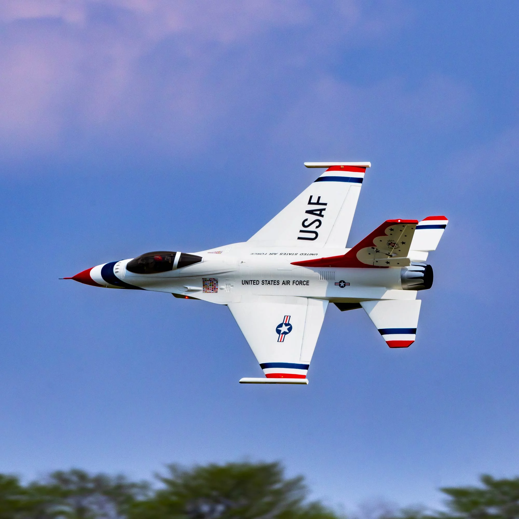 E-flite RC Airplane F-16 Thunderbirds 80mm EDF BNF Basic Transmitter Battery and Charger Not Included with AS3X and Safe Select EFL87950 Airplanes Bind and Fly Electric Airplanes B&F Electric