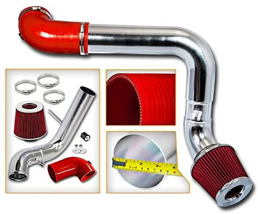 Rtunes Racing Cold Air Intake Kit + Filter Combo RED Compatible For 05-09 Dodge Magnum/Charger 5.7L/6.1L V8