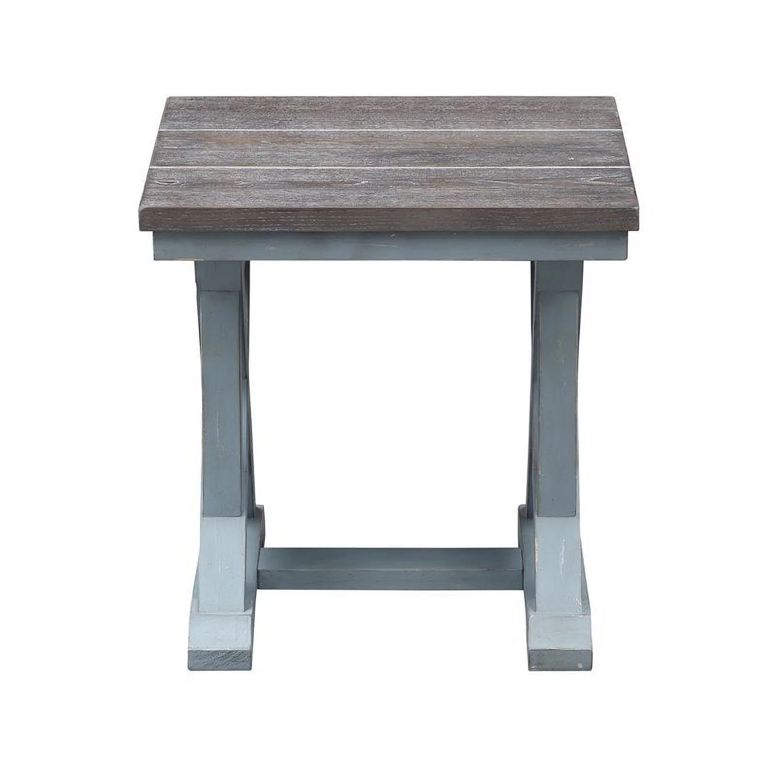 Treasure Trove Bar Harbor Solid Wood End Table in Blue