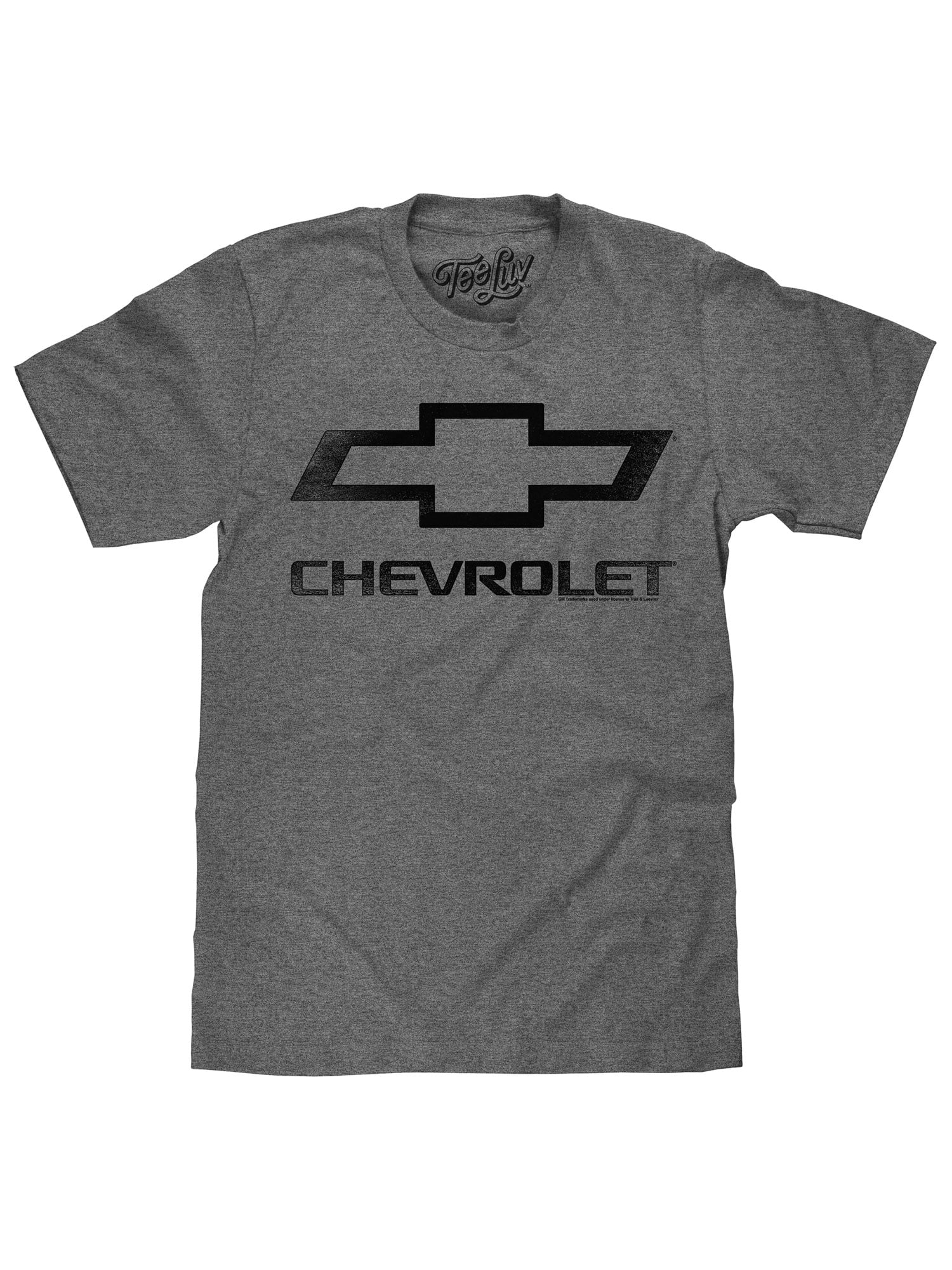 Tee Luv Men's Distressed Chevrolet Bowtie Car Logo Shirt (3XL)