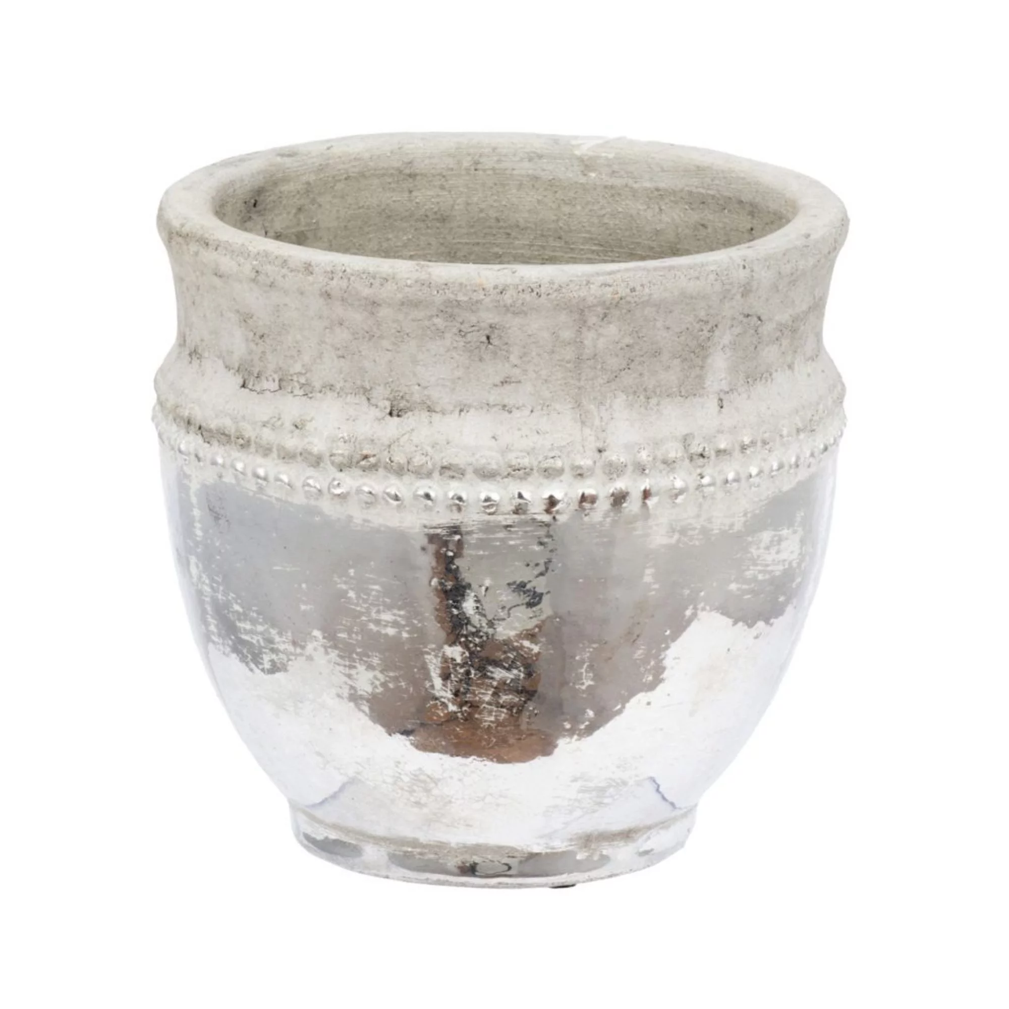 CC Home Furnishings Set of 2 Brown Classic Vintage Style Round Shaped Pot 7.5