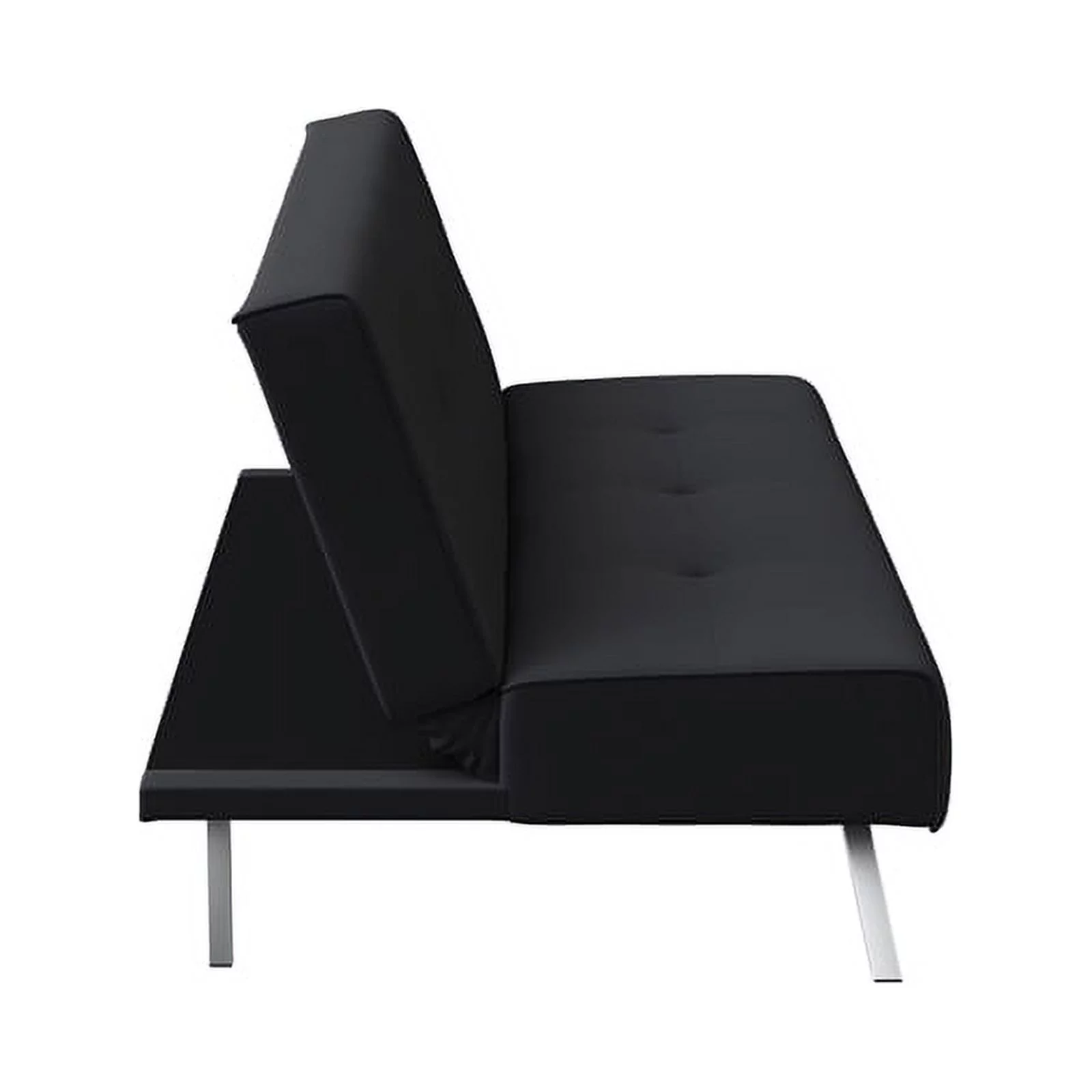 Serta Sloan Dream Lift Convertible Sofa in Tufted Black Fabric