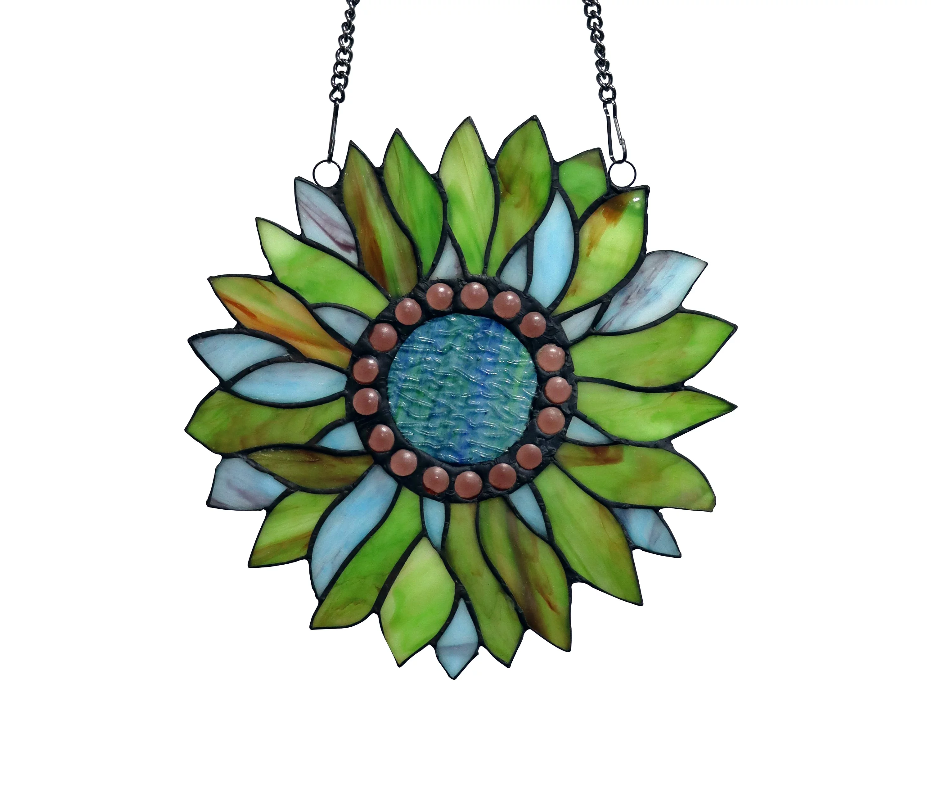 Radiance Goods Tiffany-Style Floral Stained Glass Window Panel 11