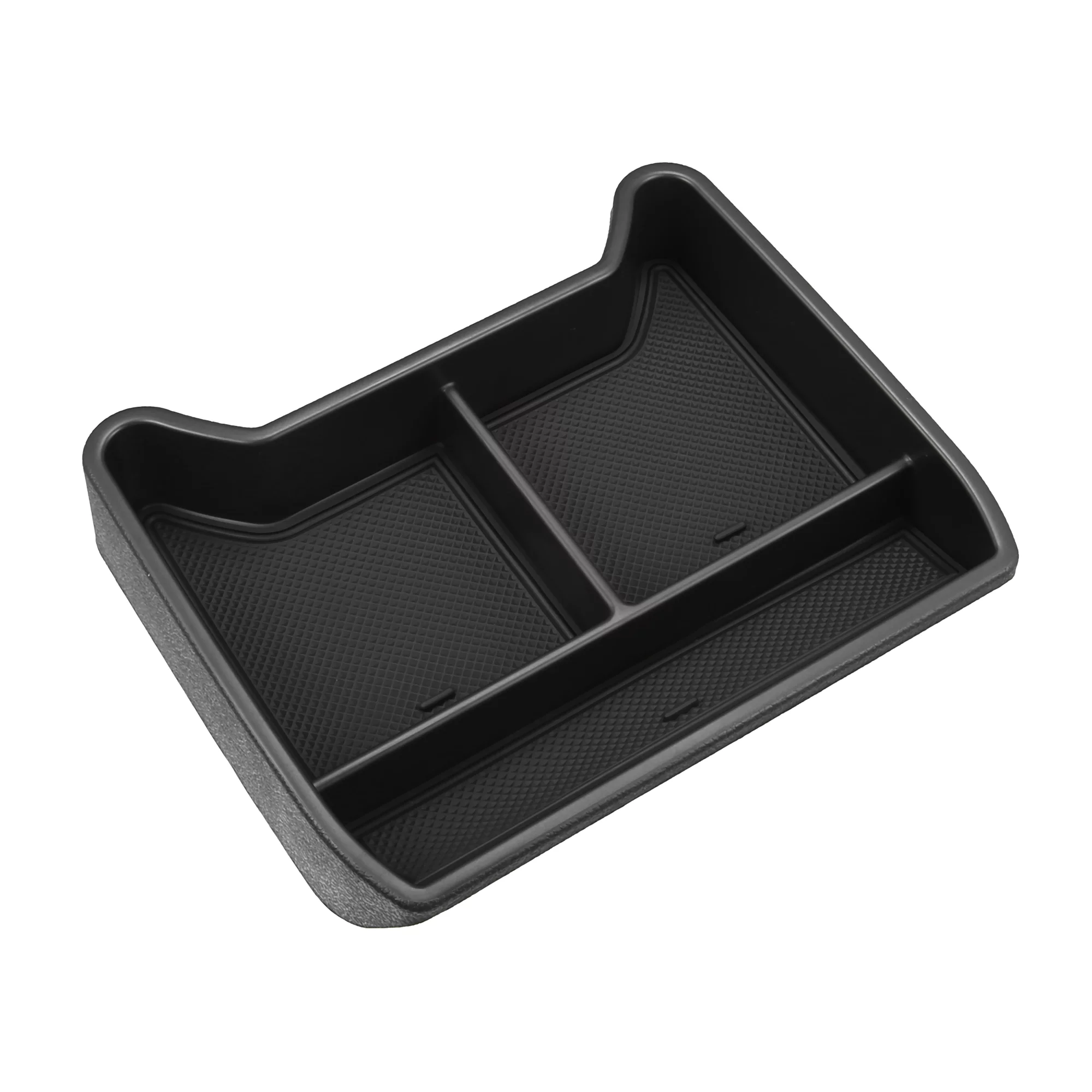 Front Center Console Organizer Tray Fit for VW ID.4 2021 - 2023 ABS Rubber Black