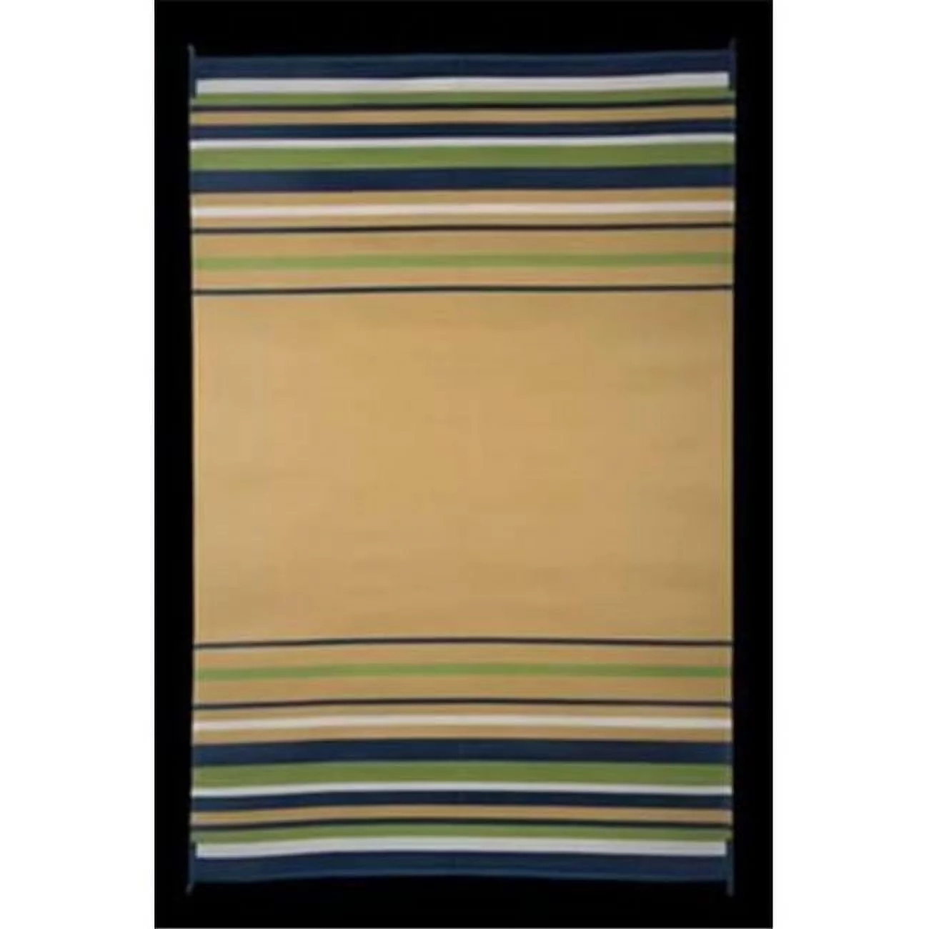 9 x 12 ft. Reversible RV Outdoor Patio Mat, Navy & White