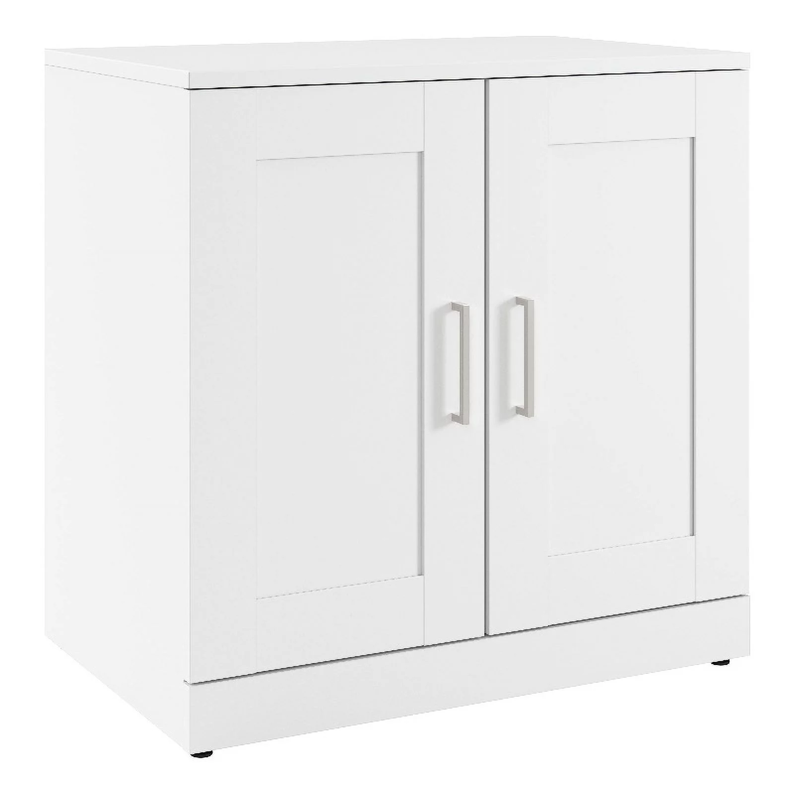 Bowery Hill 30W Storage Cabinet with Doors in White - Engineered Wood