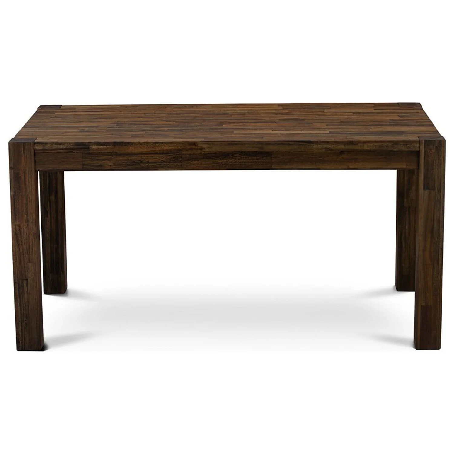 East West Furniture Celina 5-piece Wood Dining Set in Jacobean Brown/Blue