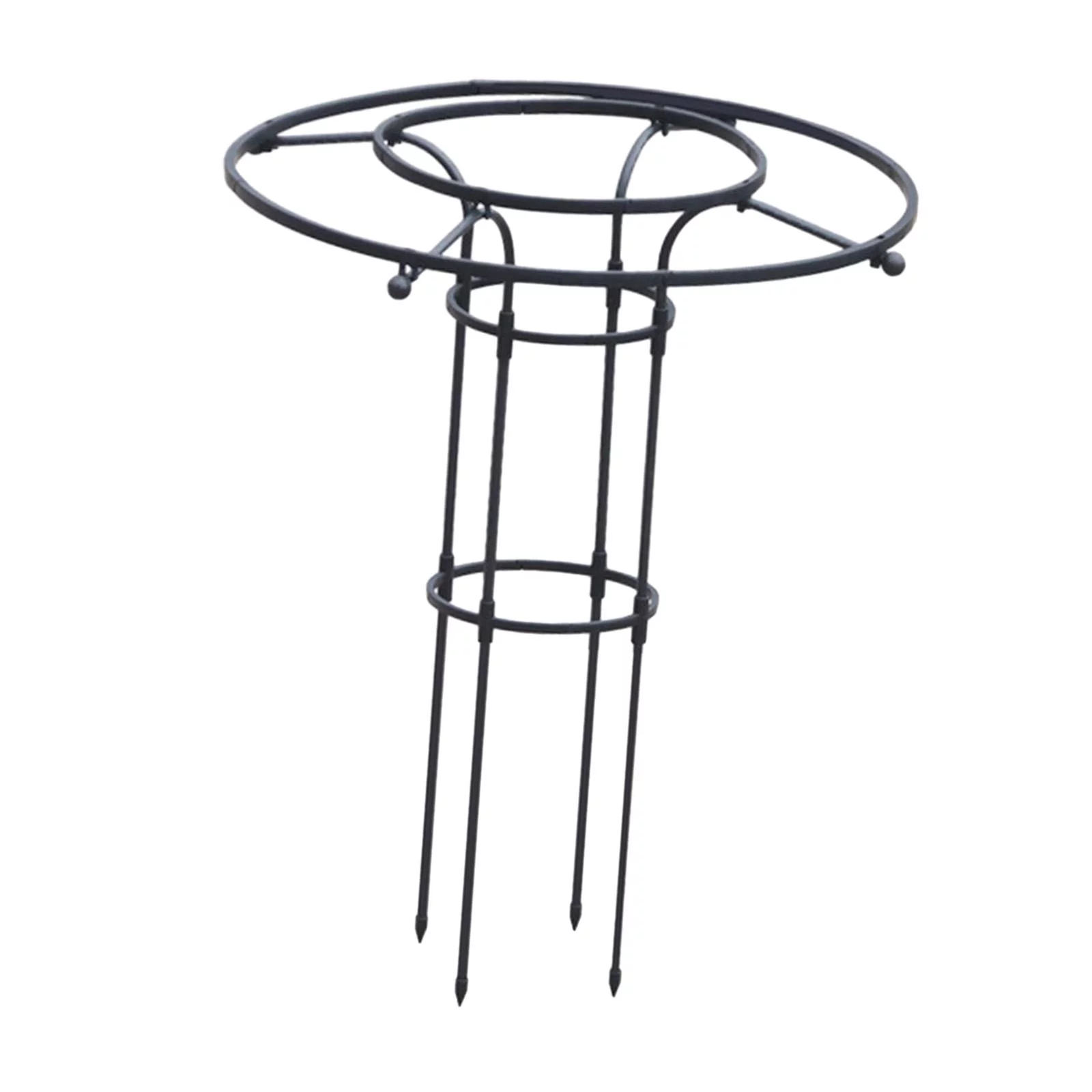 Umbrella Garden Obelisk Trellis Outdoor Flower Support Cage Multipurpose Sturdy 3ft Potted Plant Support for Climbing Plants Black
