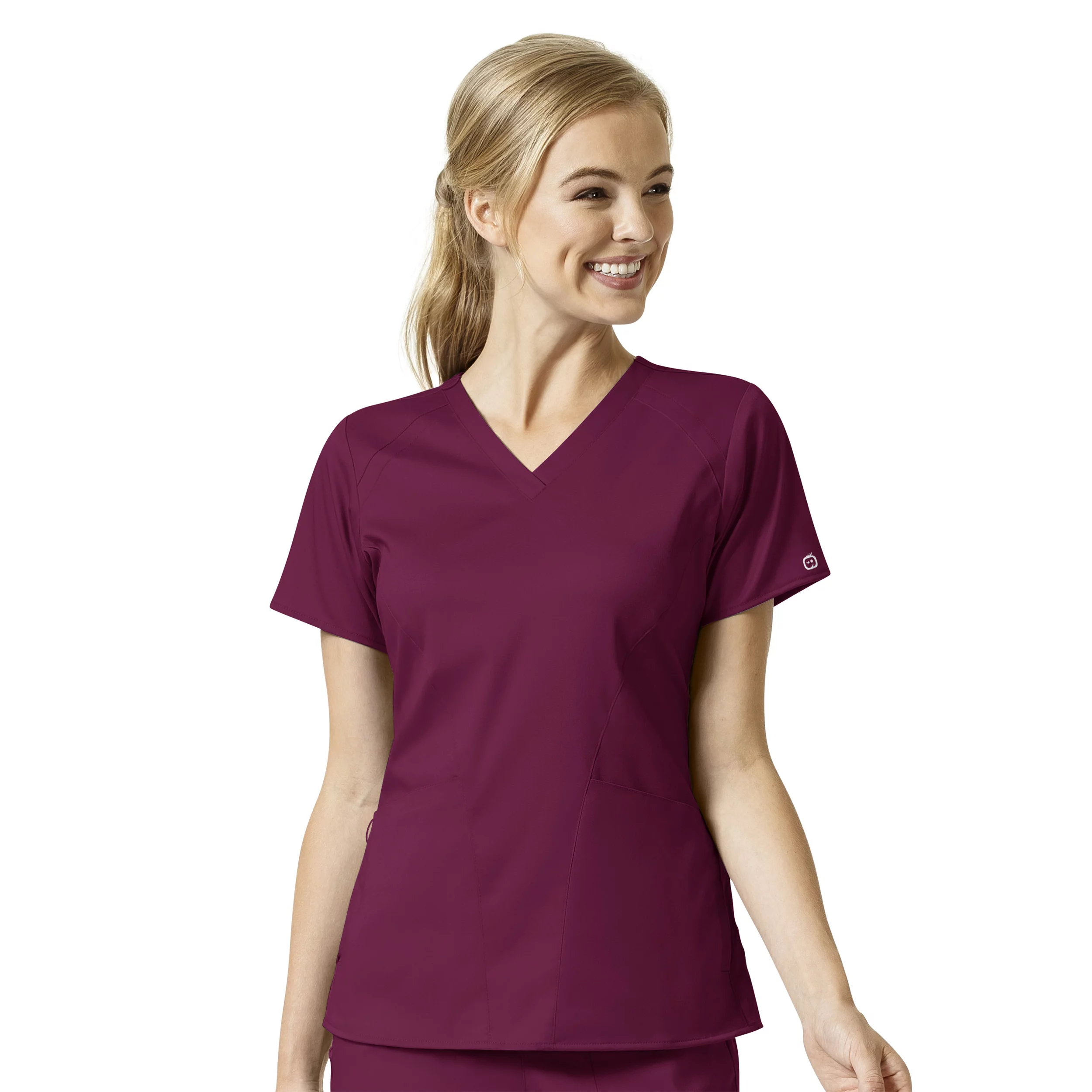 WonderWink Pro Women's 4 Pocket V-Neck Top & Moderate Flare Leg Cargo Pant Scrub Set