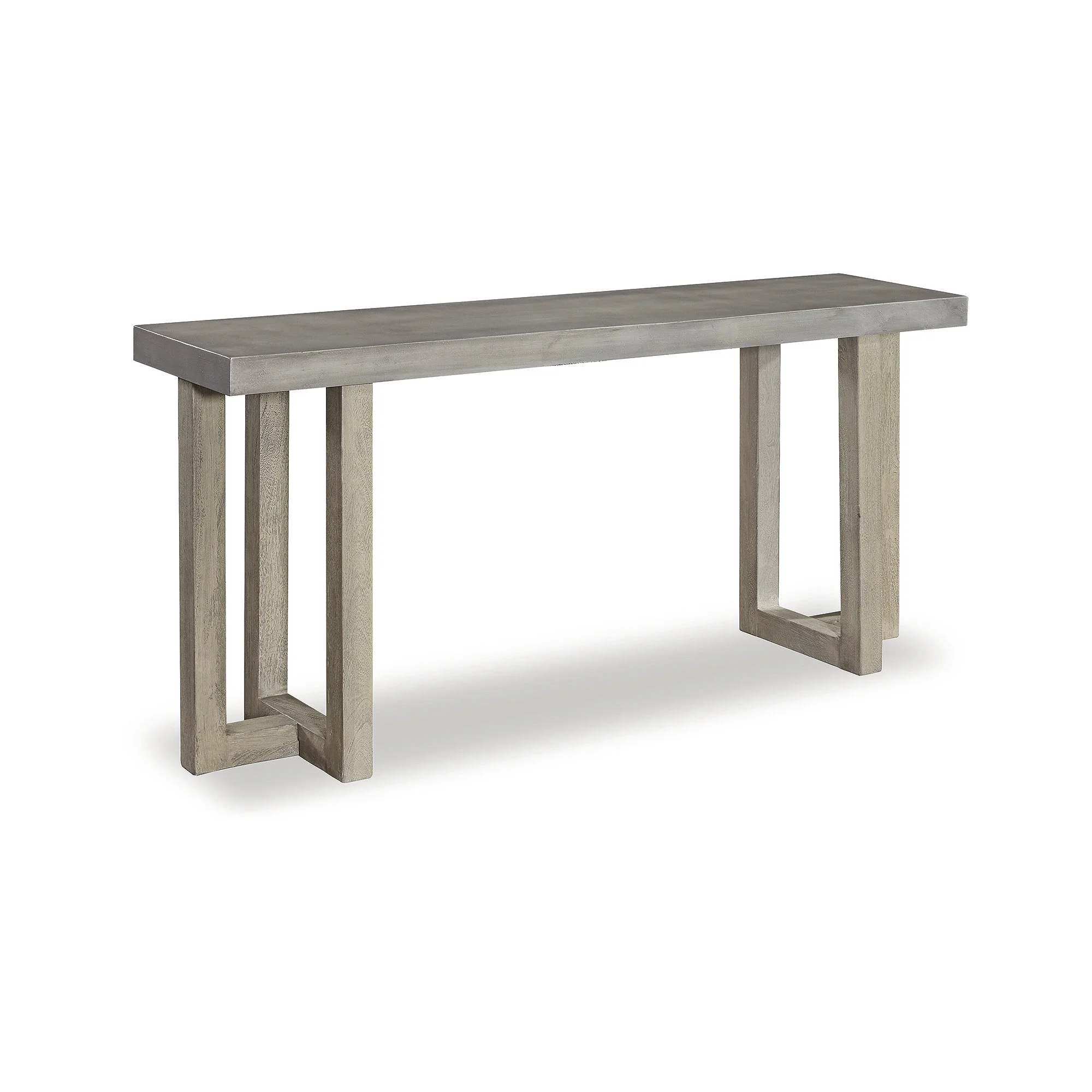 Signature Design by Ashley Lockthorne Console Sofa Table with Faux Concrete Top, Gray