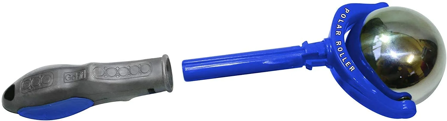 GoFit Polar Roller Cold Compression Therapy Blue 9.8 x 4.8 x 2.8, Massage Polar Roller