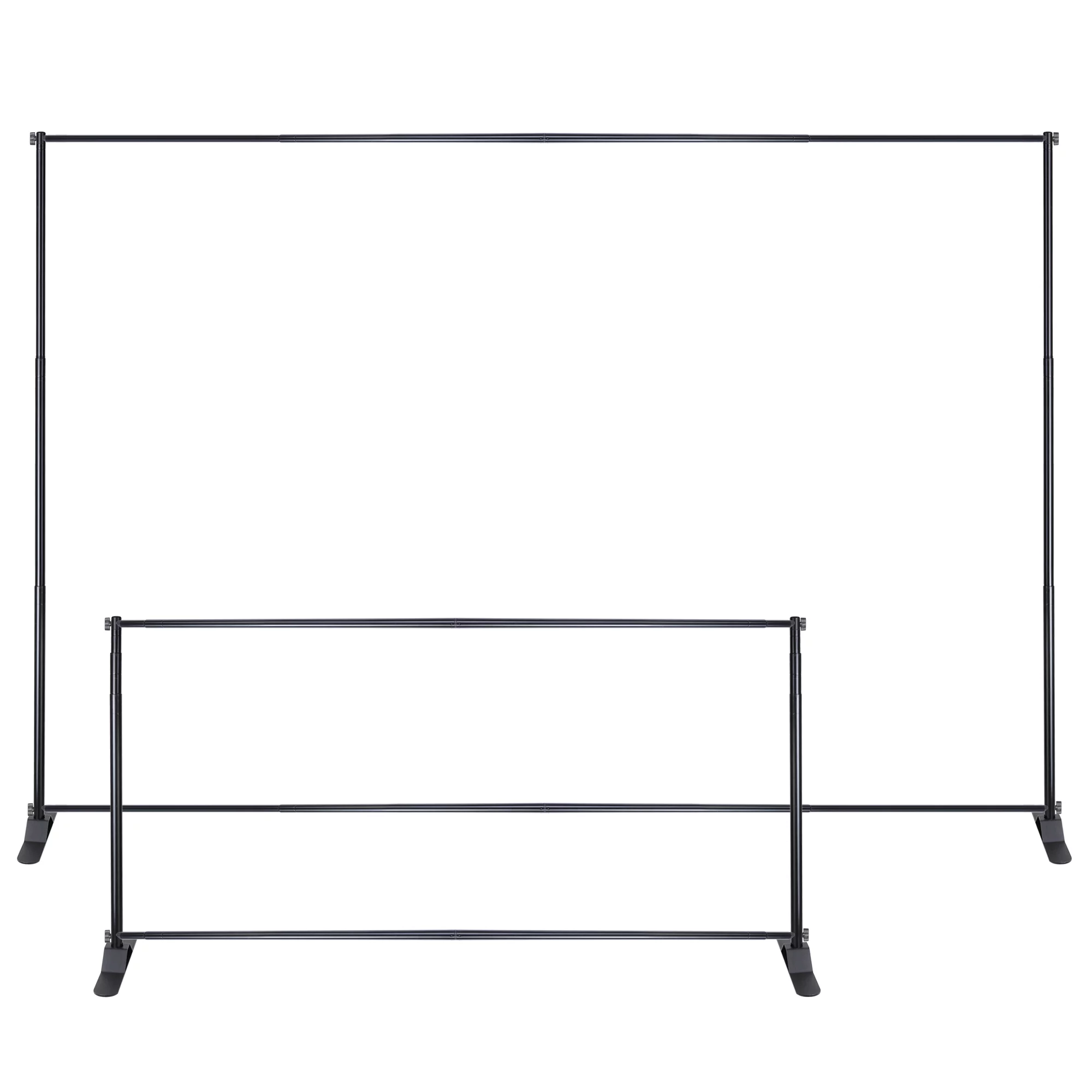 InstaHibit 8x10 Ft Telescopic Step and Repeat Heavy Duty Backdrop Banner Stand with Carry Bag Photo Wall Display