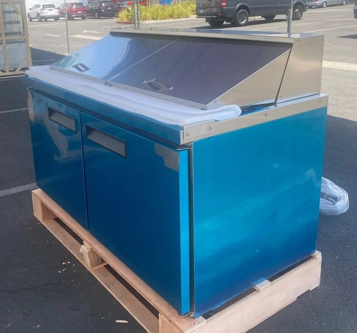 14.33 Cu Ft 60 ins Sandwich Prep Table mega SS interior NSF DSP60-MEGA