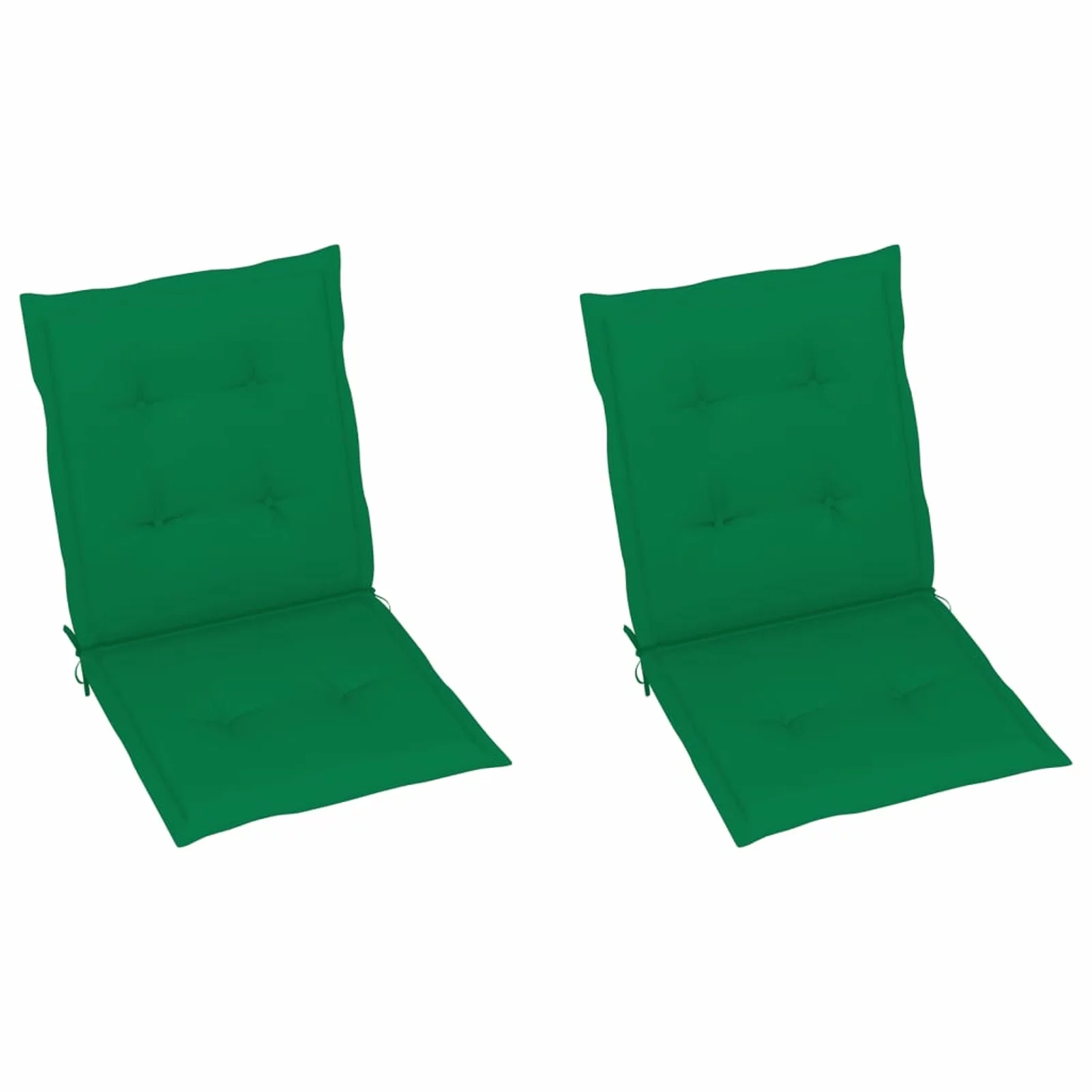 Dcenta 2 Piece Garden Chair Cushions Fabric Seat and Back Cushion Patio Chair Pads Green for  Furniture 39.4 x 19.7 x 1.2 Inches (L x W x T)