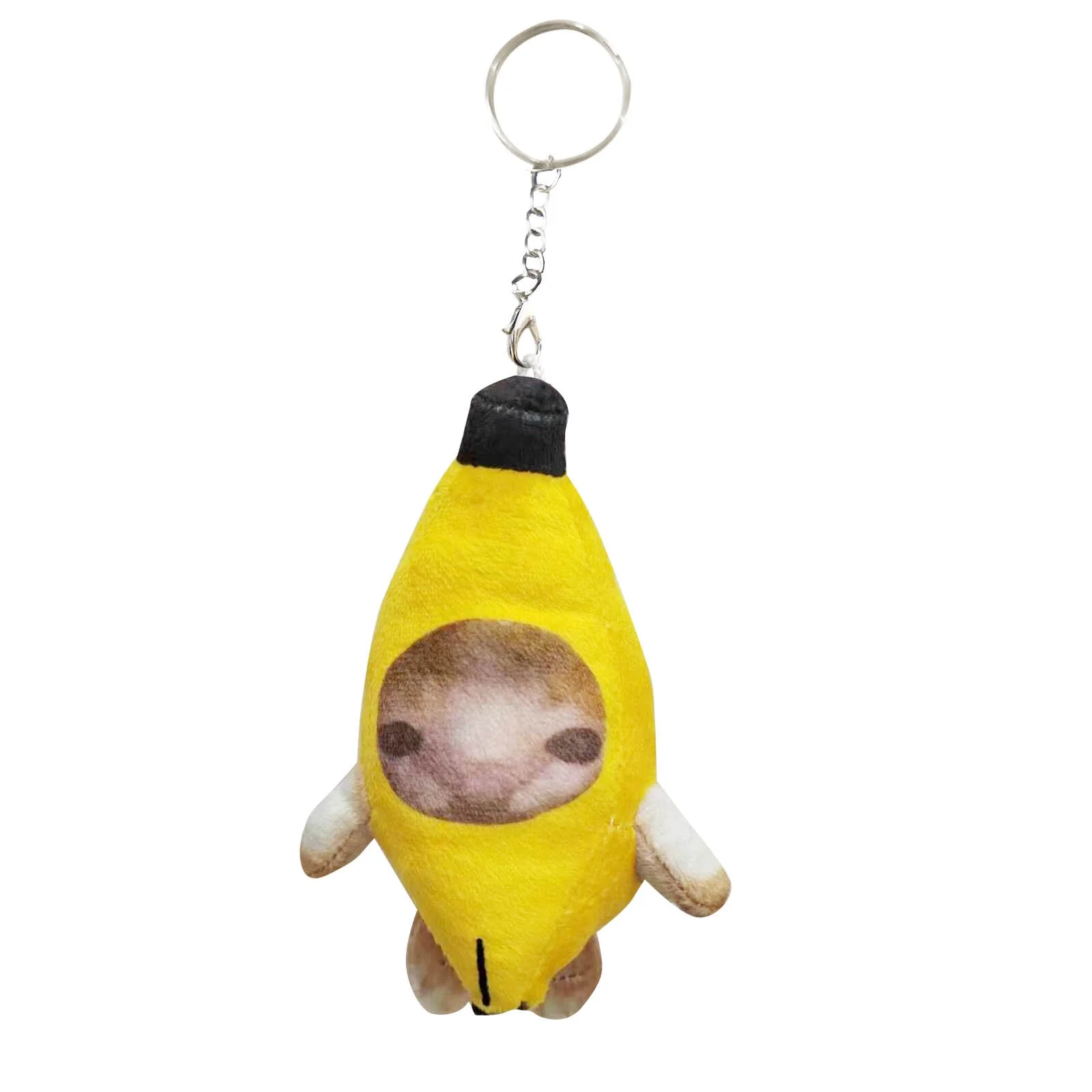 iju7gthy Jewelry Boxes for Women Traveling 4Th of July Crying Banana Cat Plush Pendant Cute Banana Cat Doll Sound Making Banana Cat Crying Cat Keychain Banana Meow Doll Keychain Cute Charm 7.1Inch