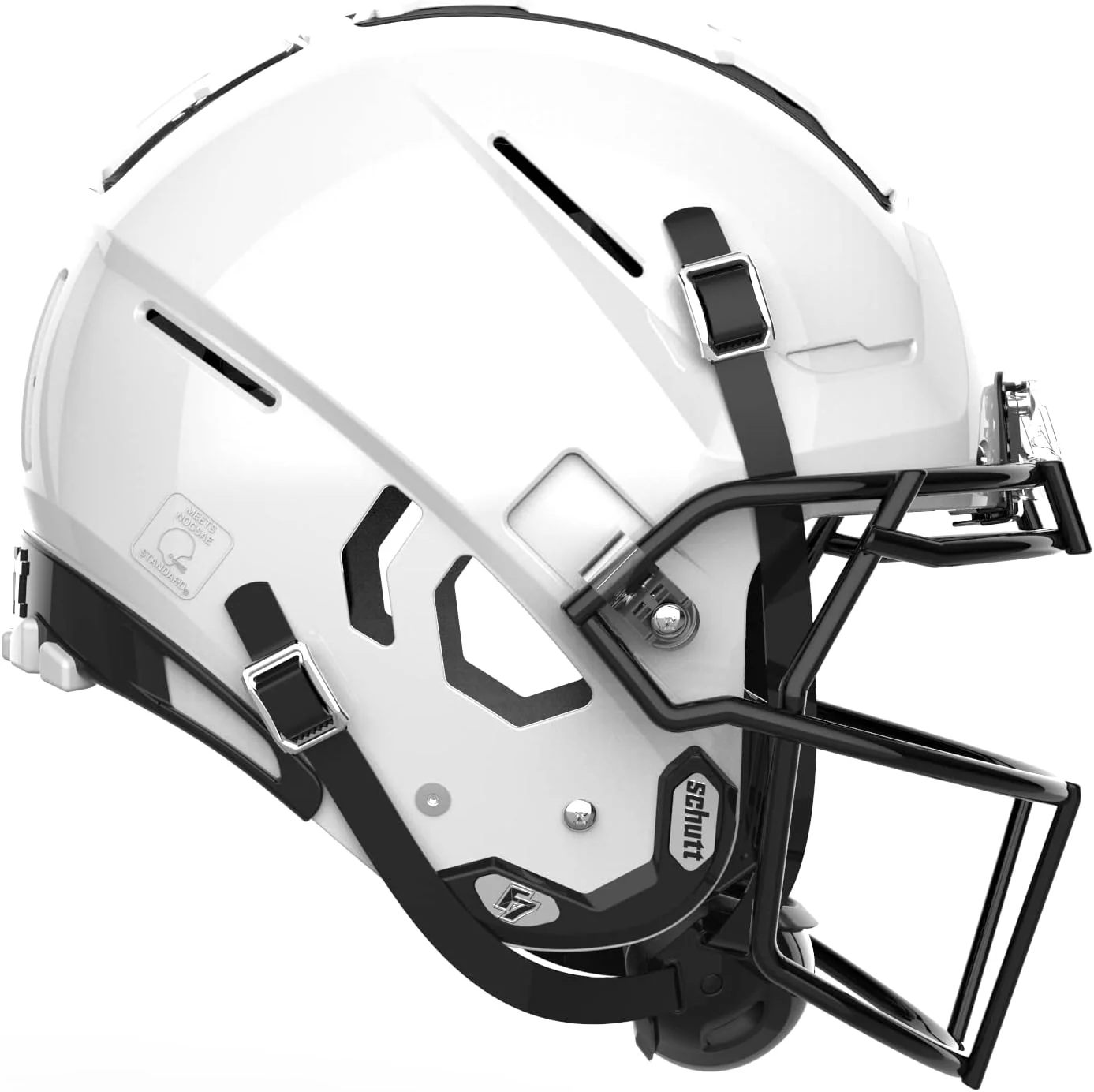 Schutt F7 VTD Adult Football Helmet - Collegiate Package (L, White)