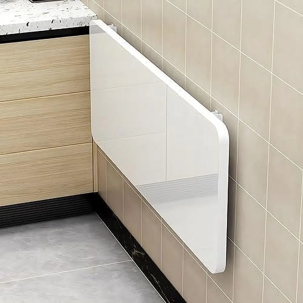 SQVFGHB Laundry Floating   Wood Wall Mounted Table  Bracket Heavy Duty  Drop Leaf Dining Stable Sturdy Table Small Wooden Desk Wall Table for Kitchen Laundry Office Room Restaurant Home (