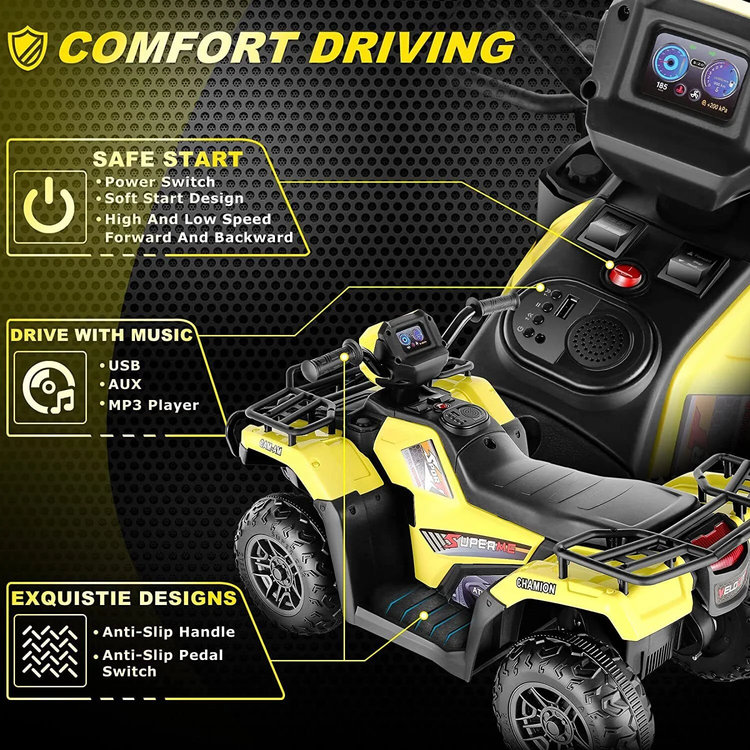 Premium 24V/12V Kids Electric Jeep Truck with Remote Control and 3 Speeds - 400W Power!