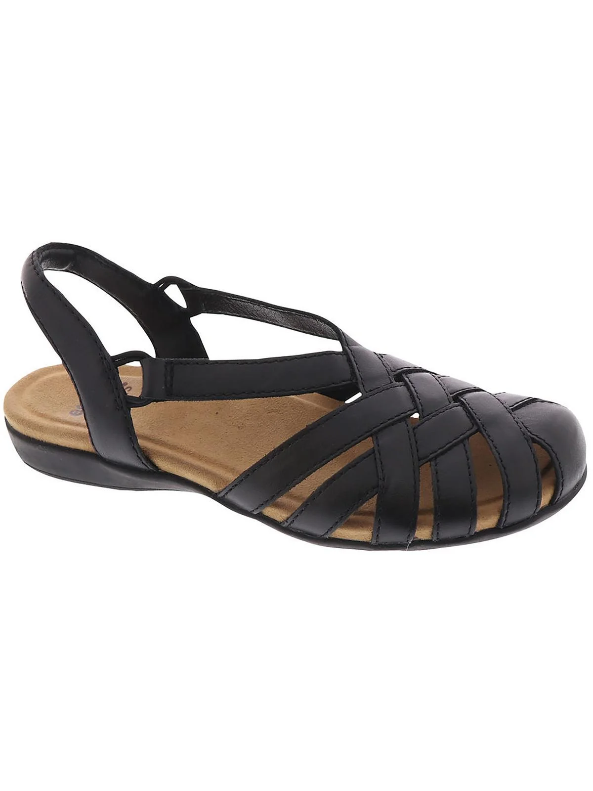 Earth Origins Womens Berri  Round Toe Woven Slingback Sandals
