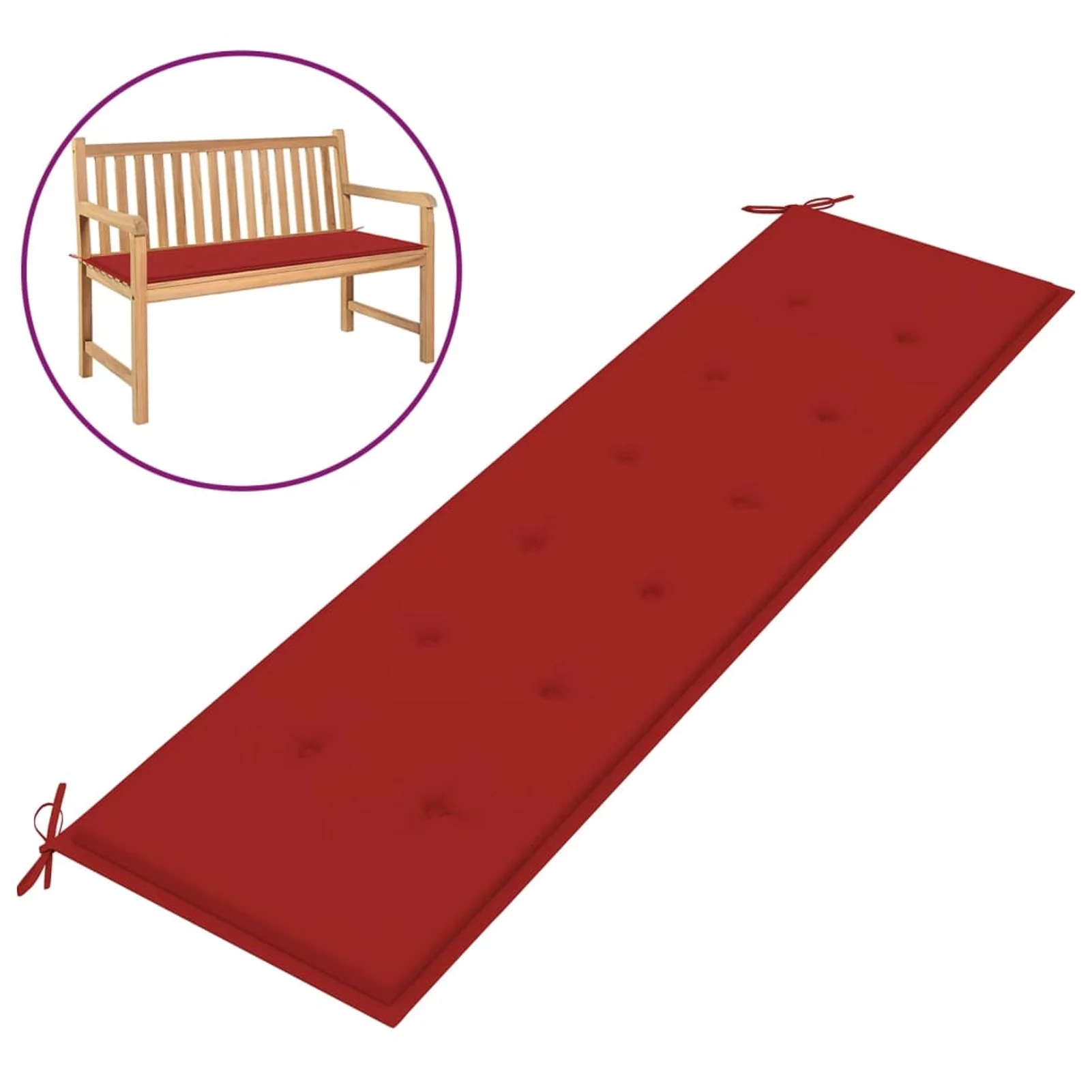 Irfora Garden Bench Cushion Red 70.9