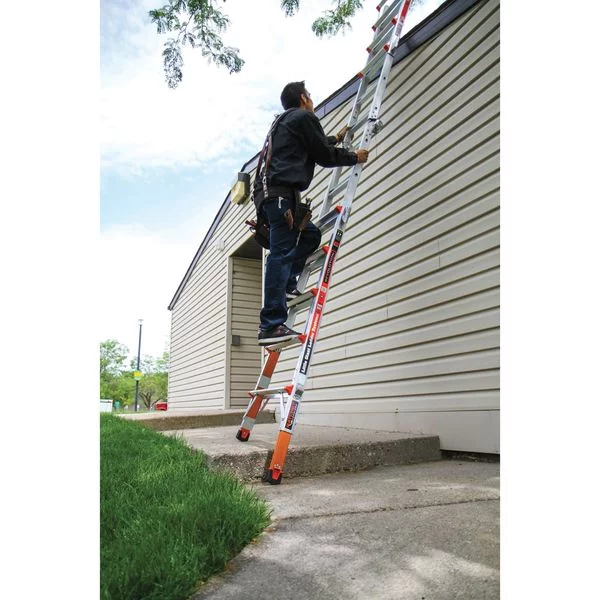 Little Giant Ladder Systems Revolution 15' Aluminum Multi-Use Ladder, 300 lbs. Rated, with Leg Levelers