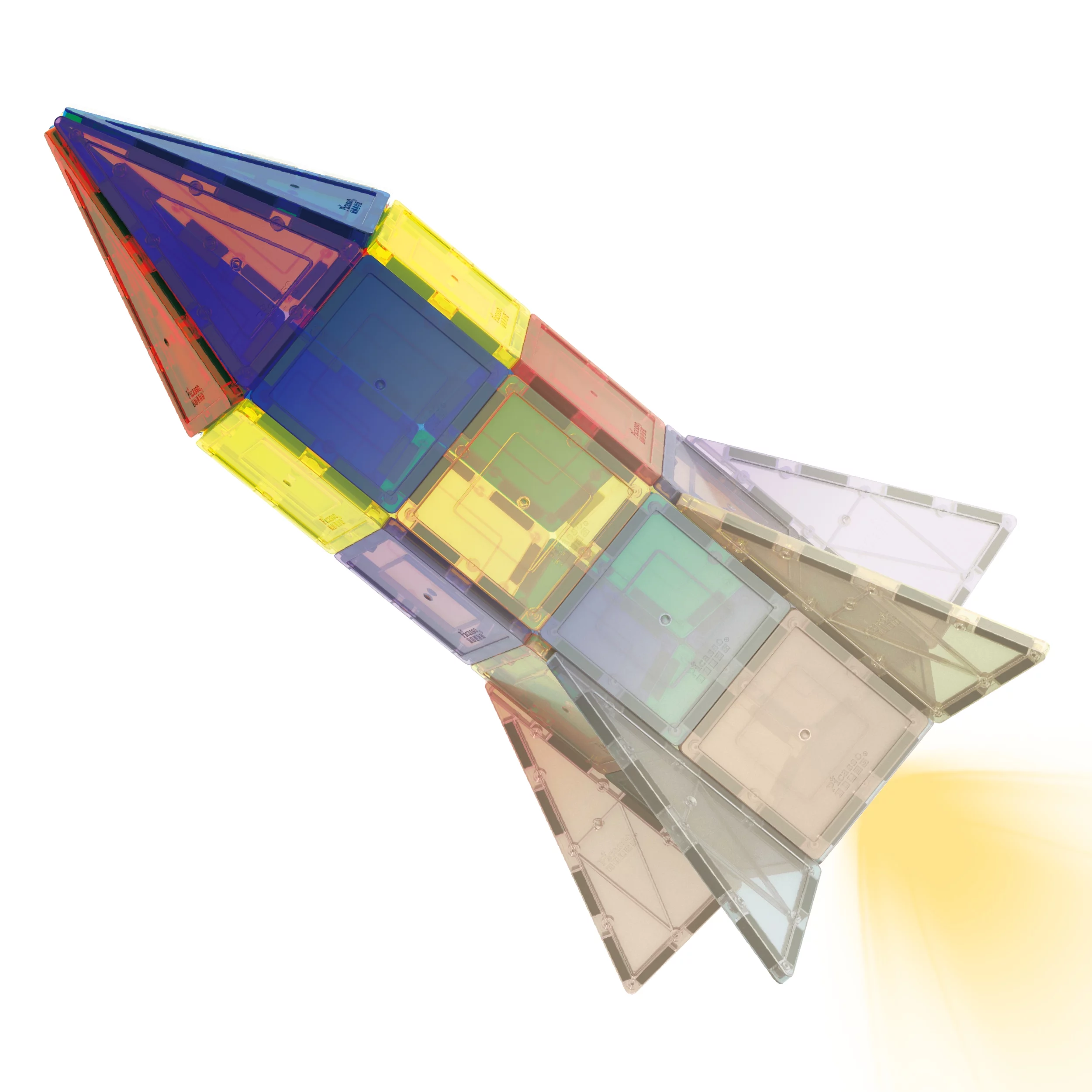 PicassoTiles 31 PC UV Activated, Magnetic Tiles, Magnetic Building Blocks for Kids, Magnet for Kids 3+