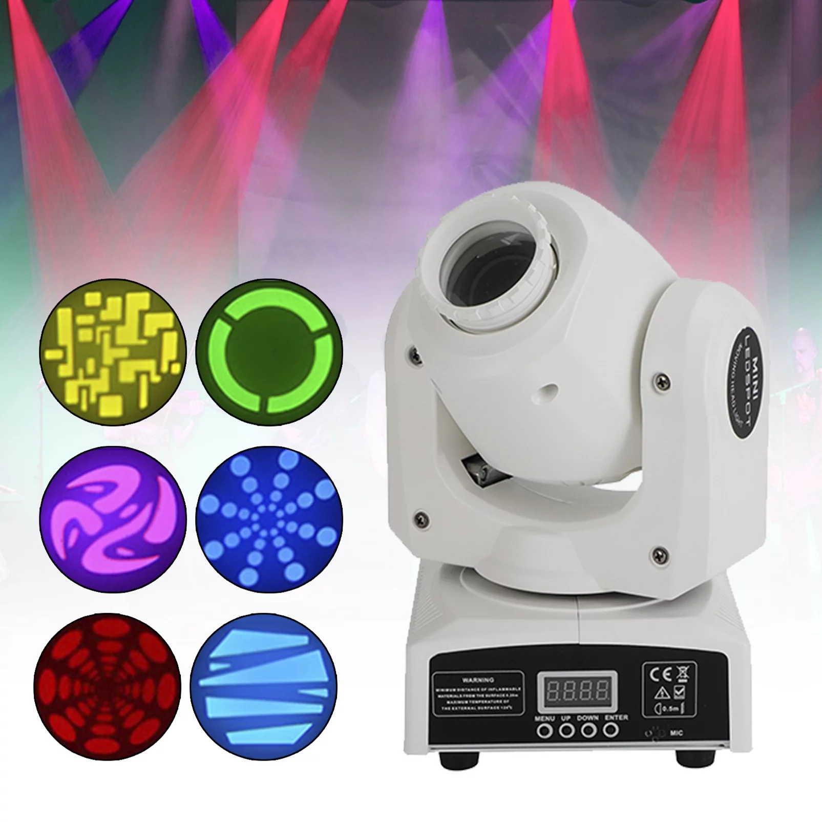 Moving Head 120W 8Gobo Stage Lighting RGBW LED DJ DMX Beam Bar Party Light