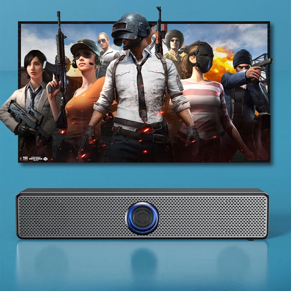 Onemayship Premium Sound Bar Black With Subwoofer 75W Home Theater TV Immersive 3D Audio System Wired Connection