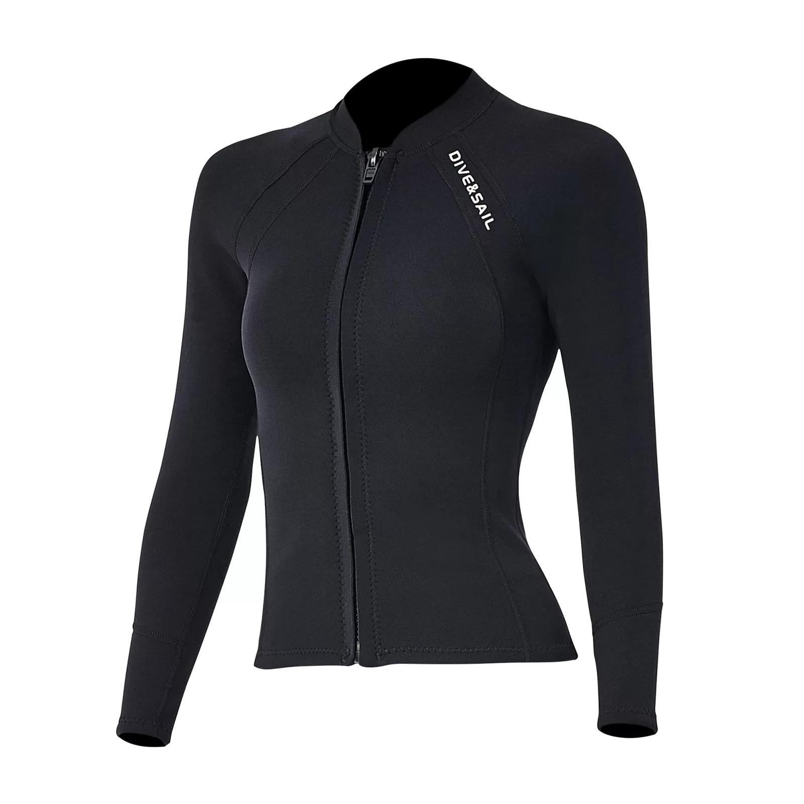 Wetsuit Top for Men Women,2mm Neoprene Long Sleeve Diving Suit,Front Zipper Keep Warm Swimsuit Jacket Surfing Suit for Deep Diving Snorkeling Surfing