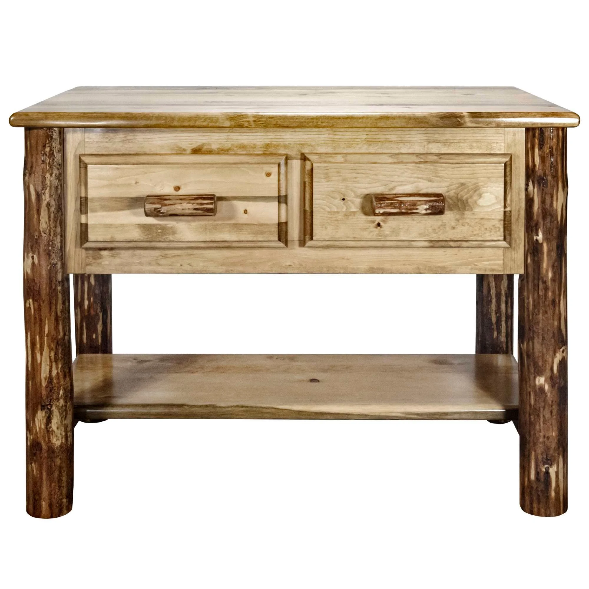 Glacier Country Collection Console Table w/ 2 Drawers