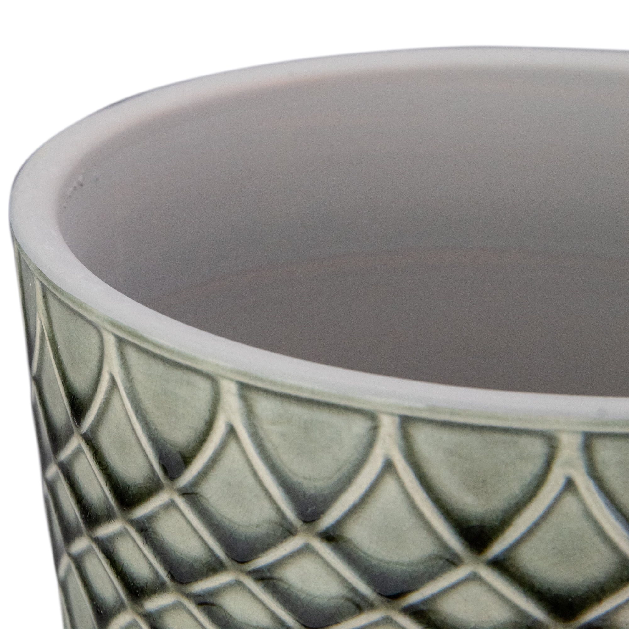 Napa Home & Garden Set of 2 Black and Gray Geometric Patterned Planters 6.5