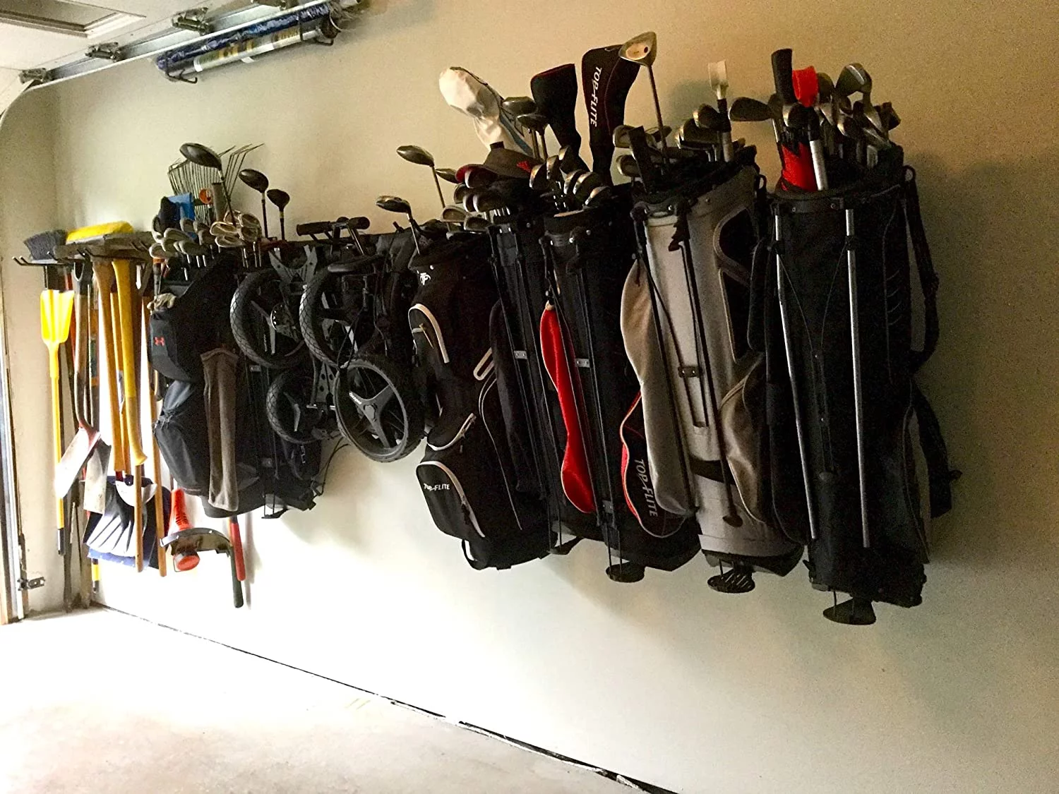 StoreYourBoard Golf Club Organizer, Garage Storage Rack, Adjustable Wall Mounted Hanger, Golf Bags and Accessories