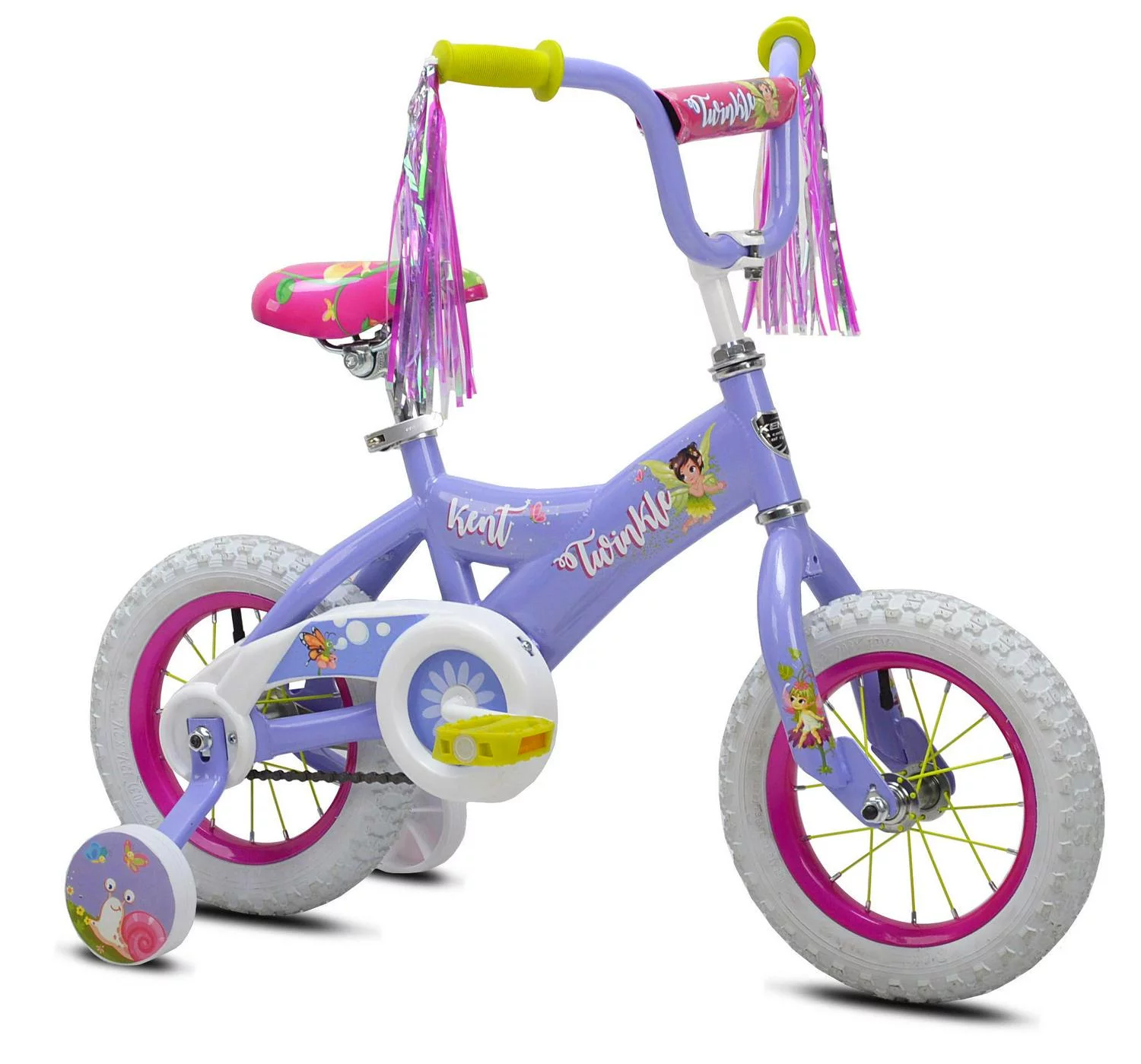 Kent 12 in. Twinkle Bicycle, Handlebar Streamers, Steel Rims, Steel Frame