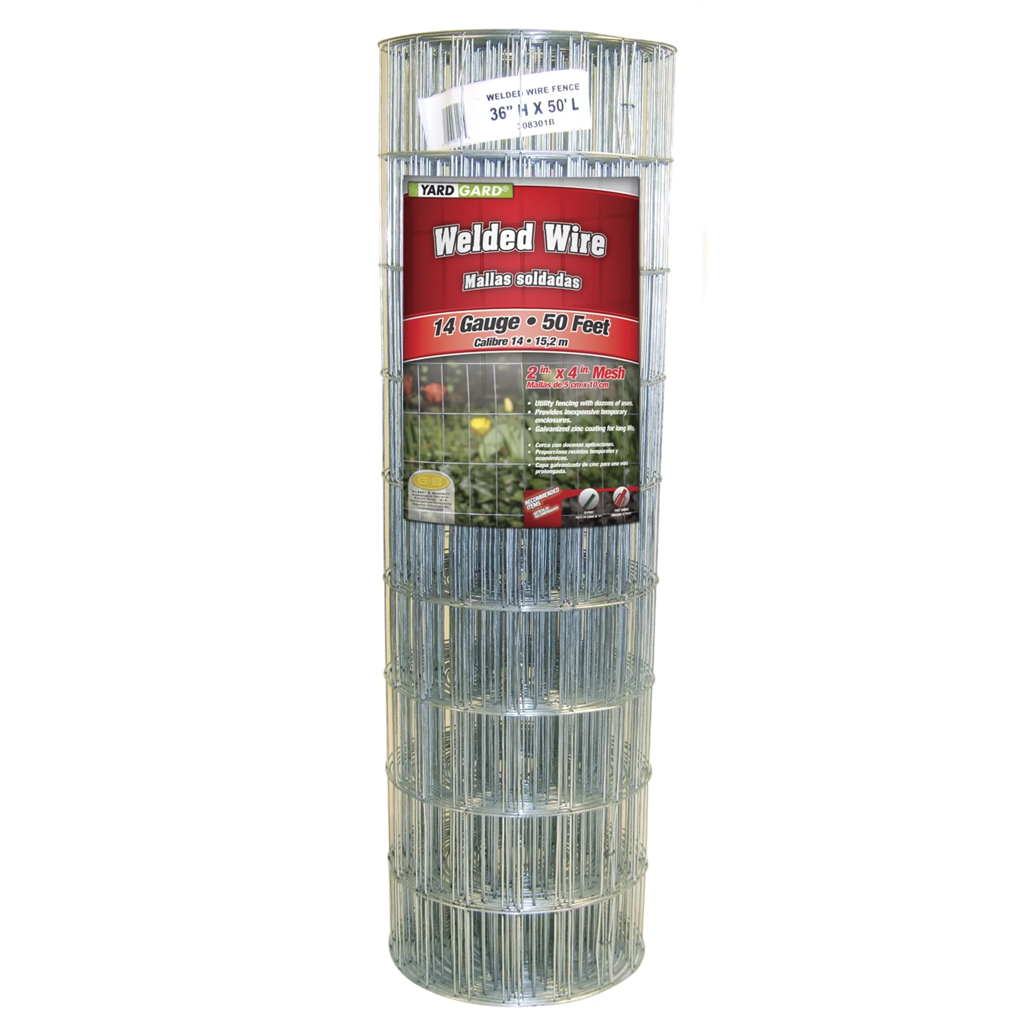 YARDGARD 36 Inch by 50 Foot Galvanized Welded Wire Fence