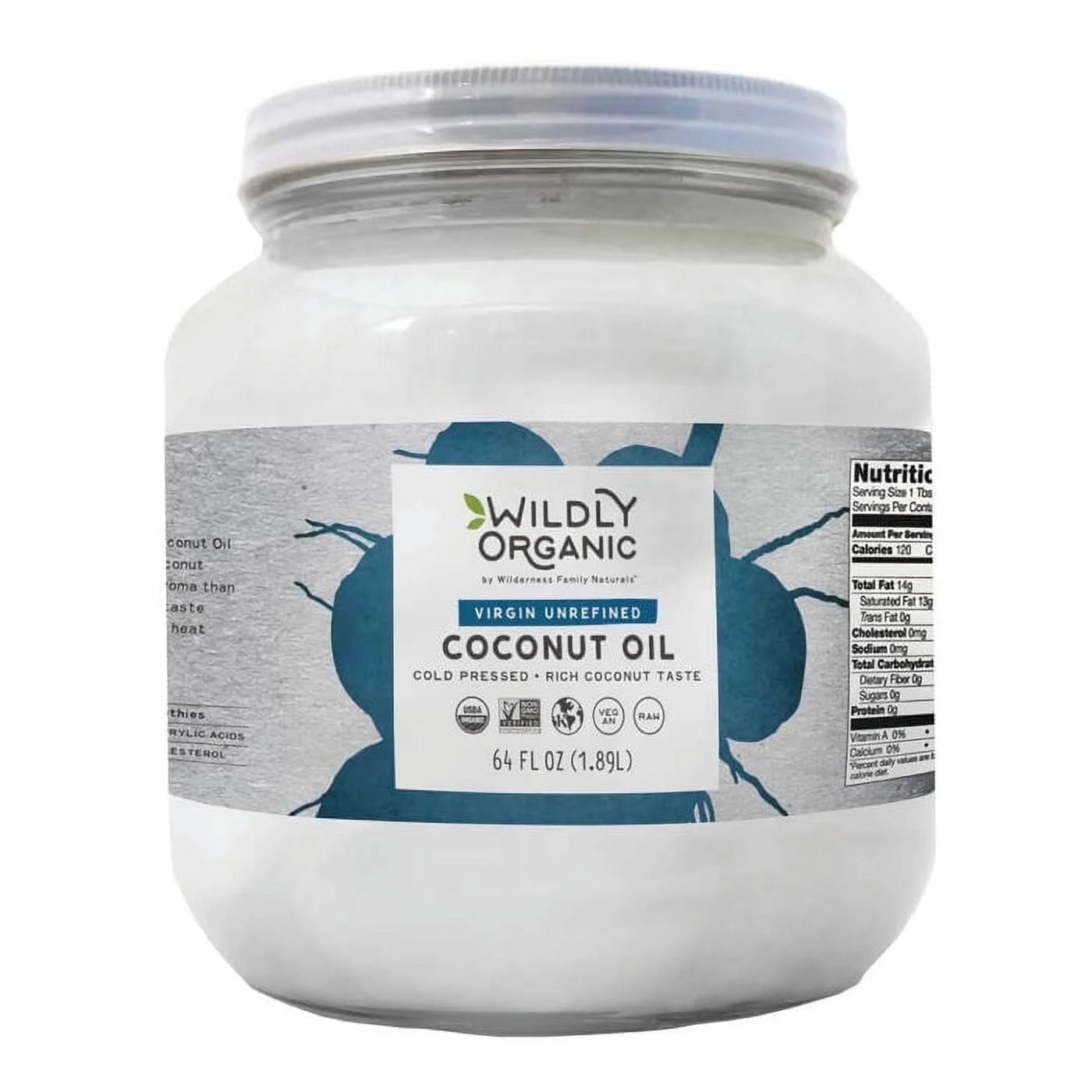 Wildly Organic Virgin Unrefined Coconut Oil -- 64 fl oz Pack of 2