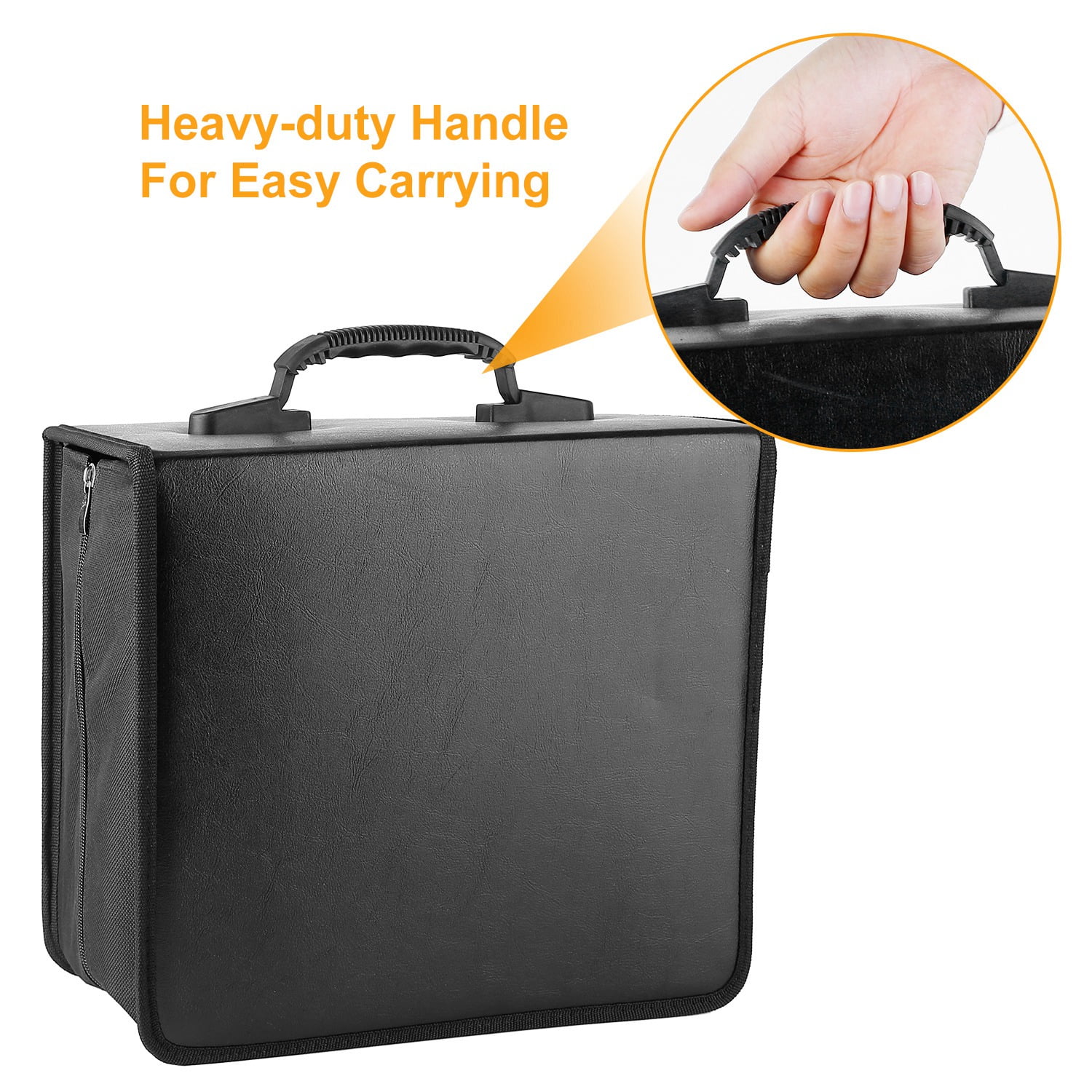 iMounTEK 400 Discs CD Case CD DVD Storage Binder Sleeves Bag Portable Media Disk Wallet Album with Carrying Handle