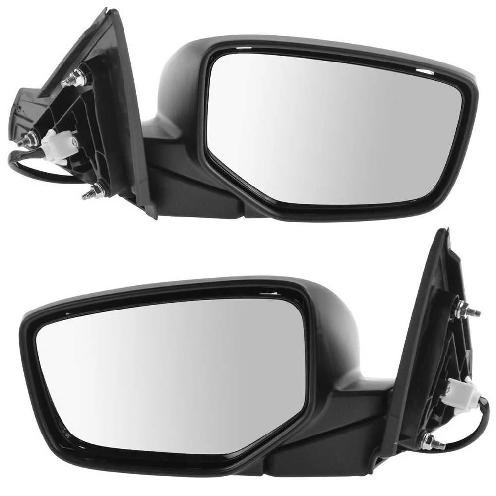 AutoShack Driver and Passenger Mirrors Power Folding Smooth Set of 2 Replacement for 2013 Honda Accord 2.4L 3.5L V6 FWD KAPHO1320272PR