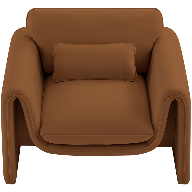 Meridian Furniture Sloan Saddle Velvet Fabric Chair
