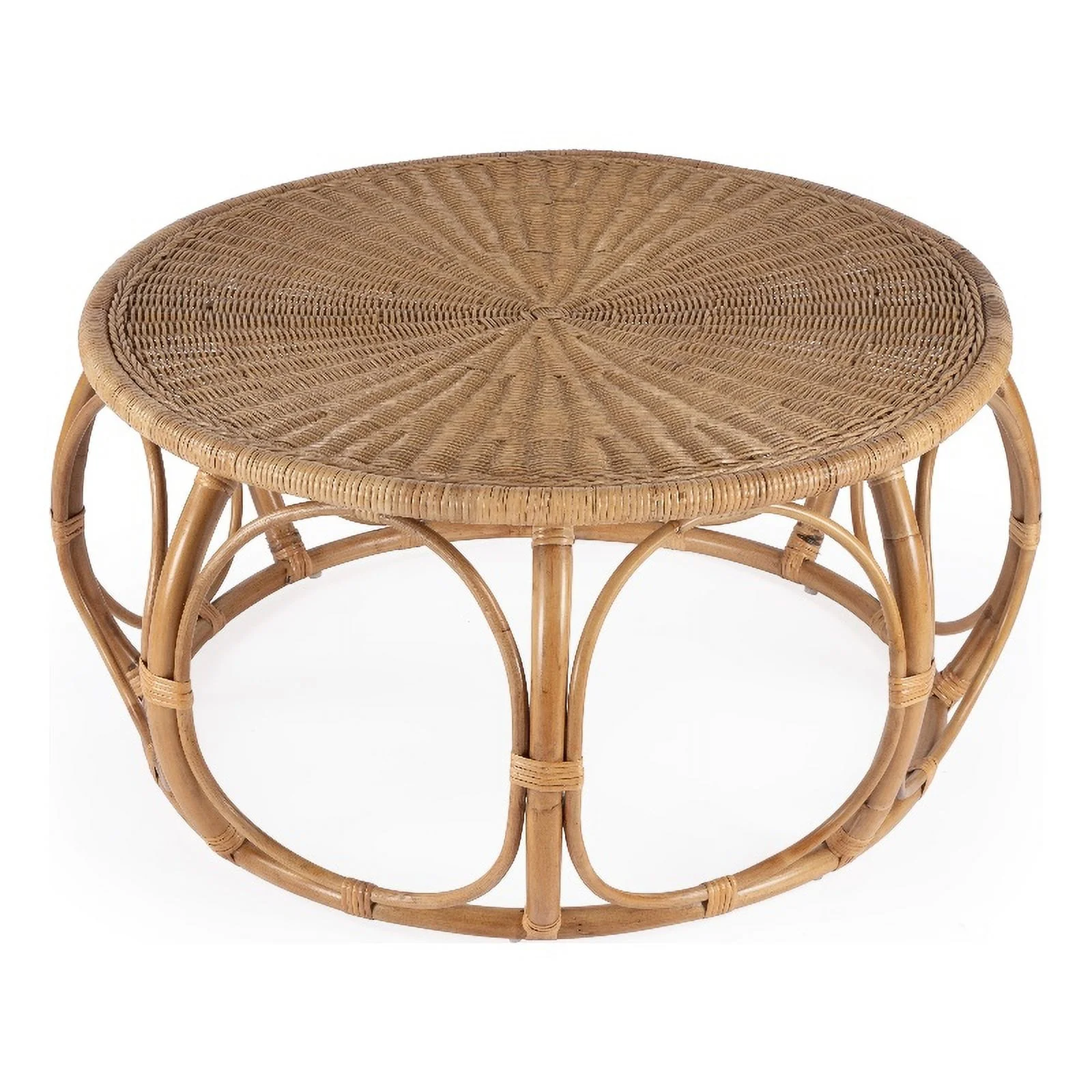 Butler Specialty Company Savannah Woven Rattan Round Coffee Table - Natural