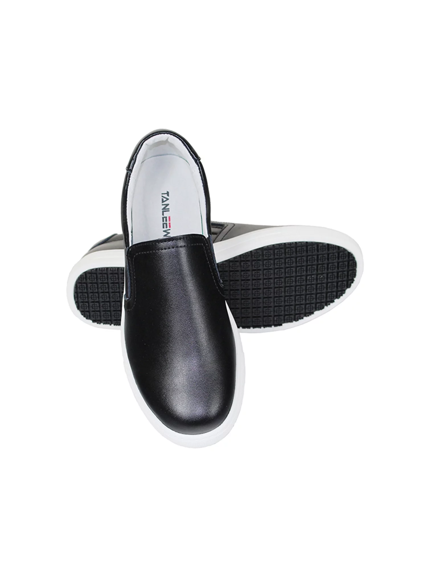 Tanleewa Womens Flexible Oil and Slip Resistant Work Shoes Comfort Slip Ons Shoe Size 5