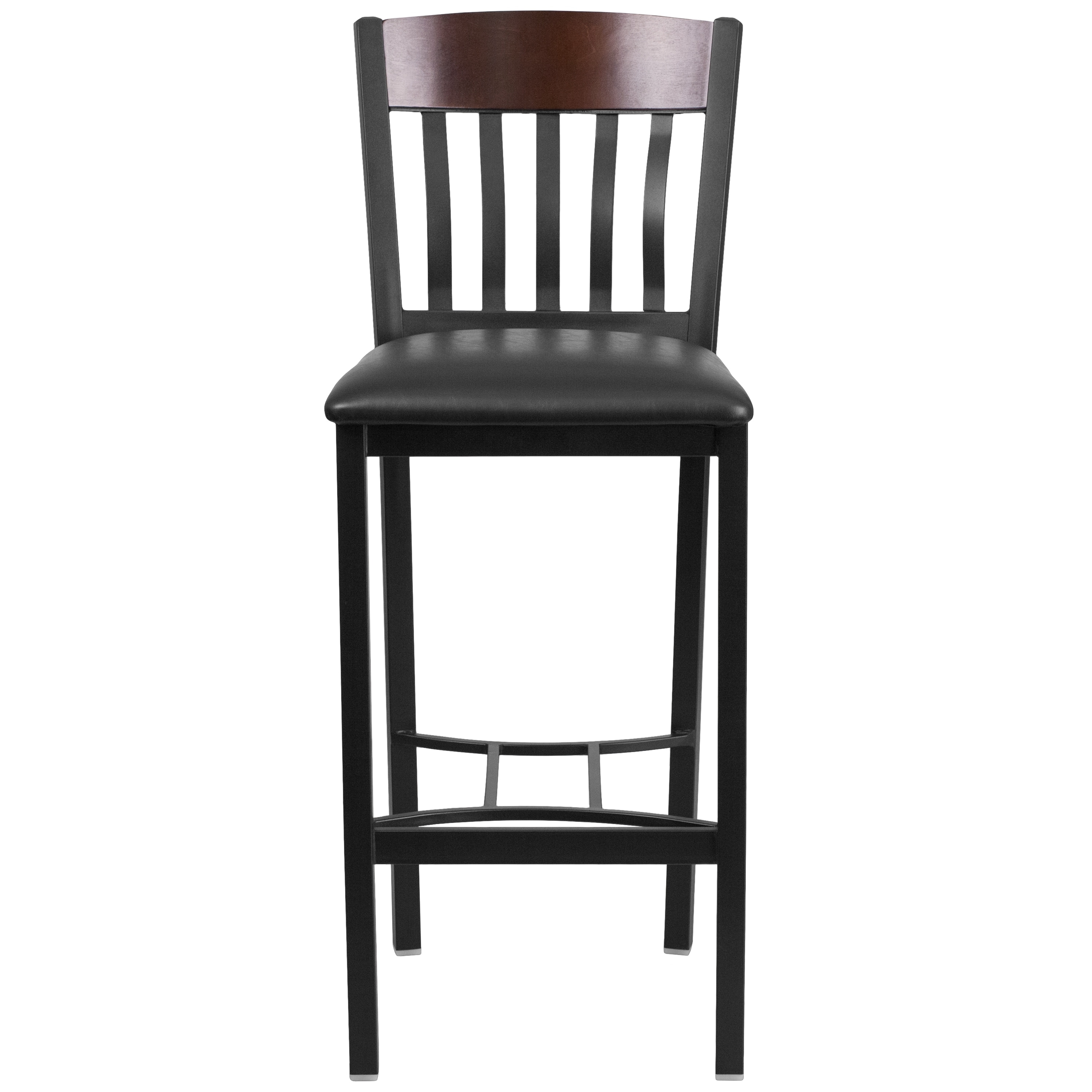 Flash Furniture 2 Pk. Eclipse Series Vertical Back Metal and Wood Restaurant Barstool - 17