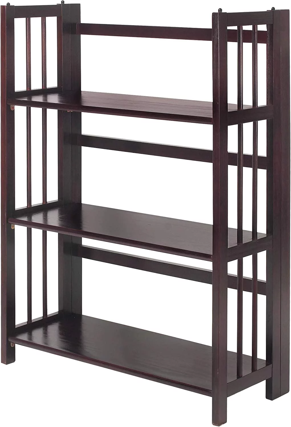 3 Shelf Folding Stackable Bookcase, 27.5