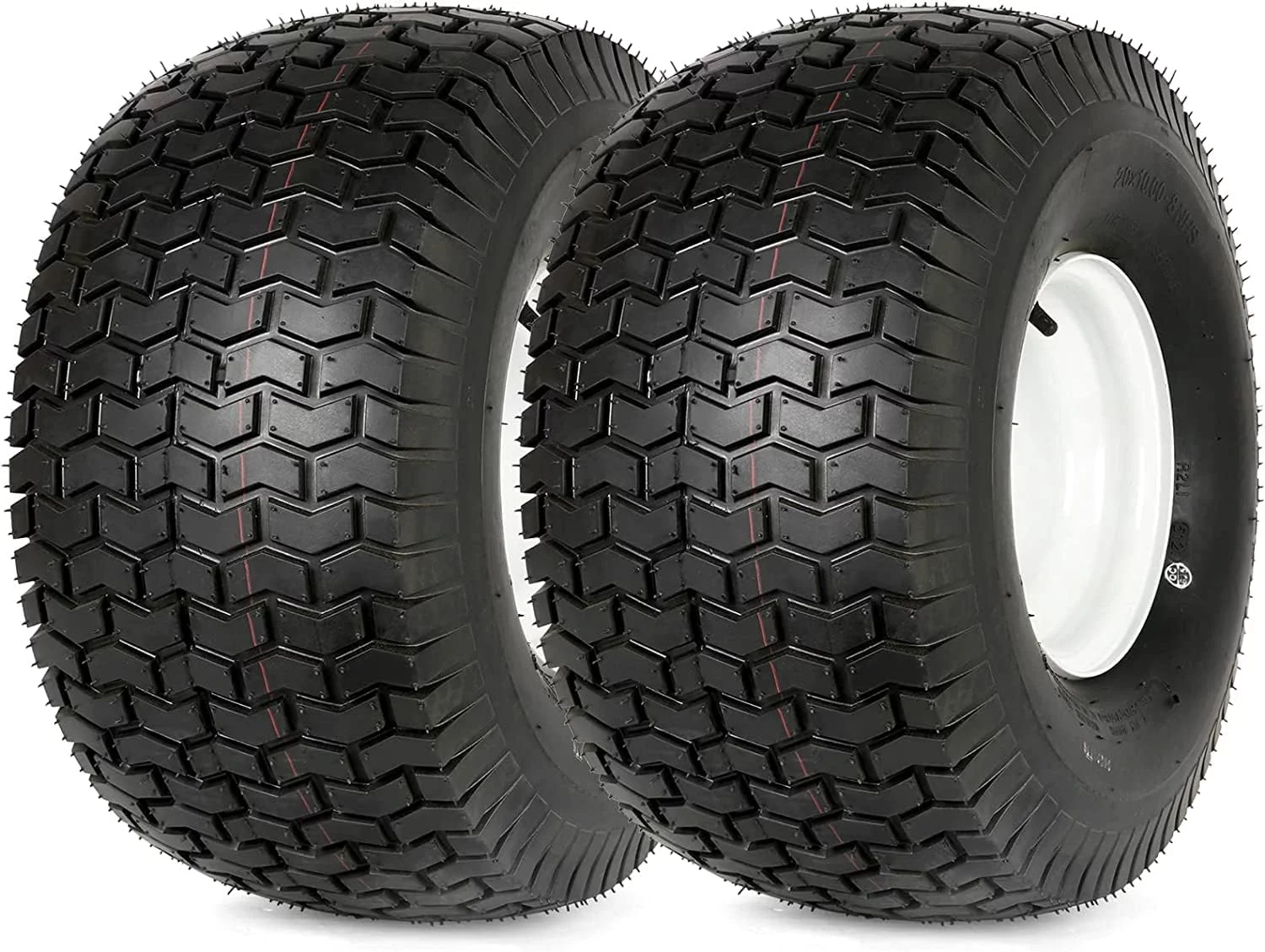 Eyoloty 20x10.00-8 Tubeless Lawn Mower Tires with Rim, 3.5
