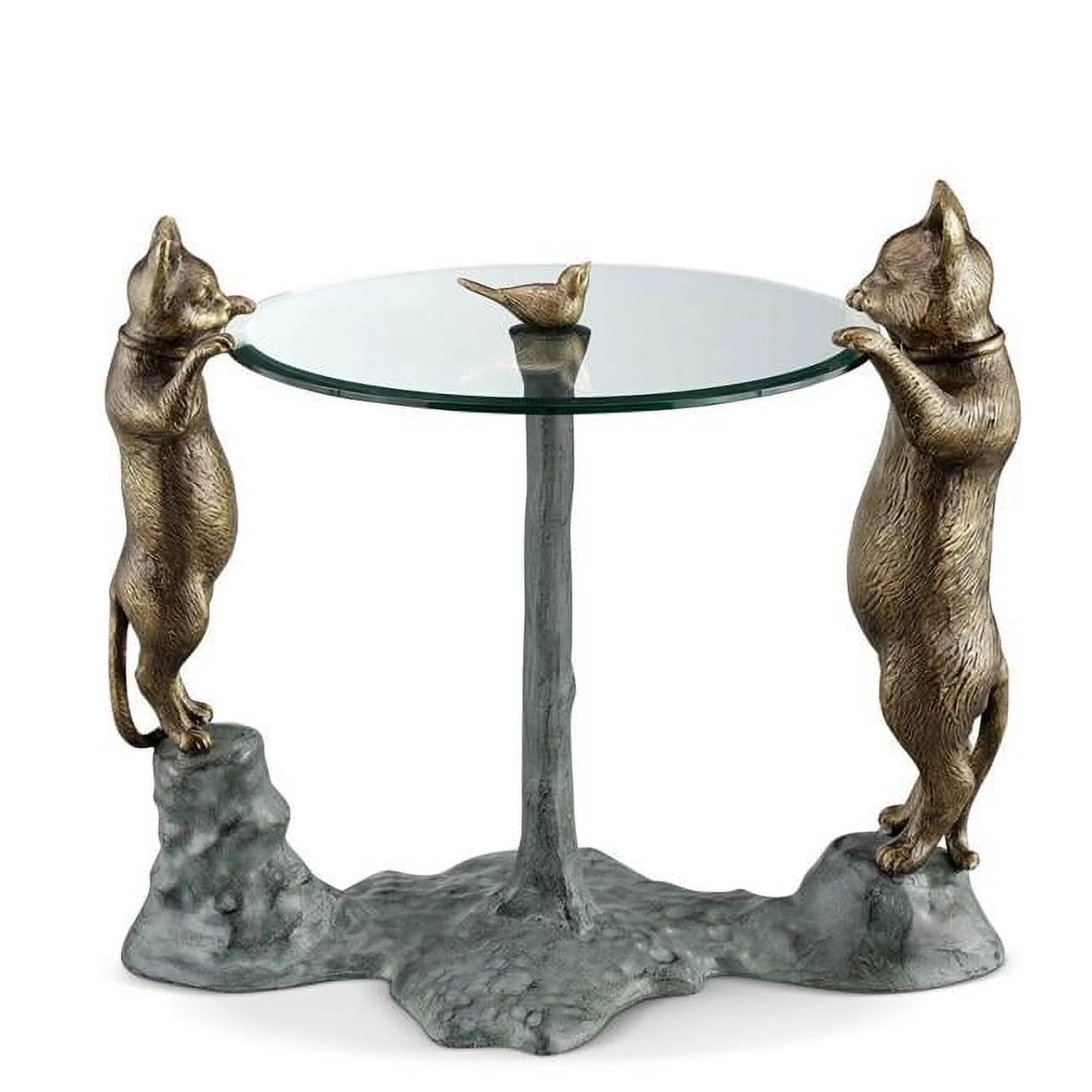 SPI Home 35165 18 in. Curious Nature & Whimsy Cats End Table