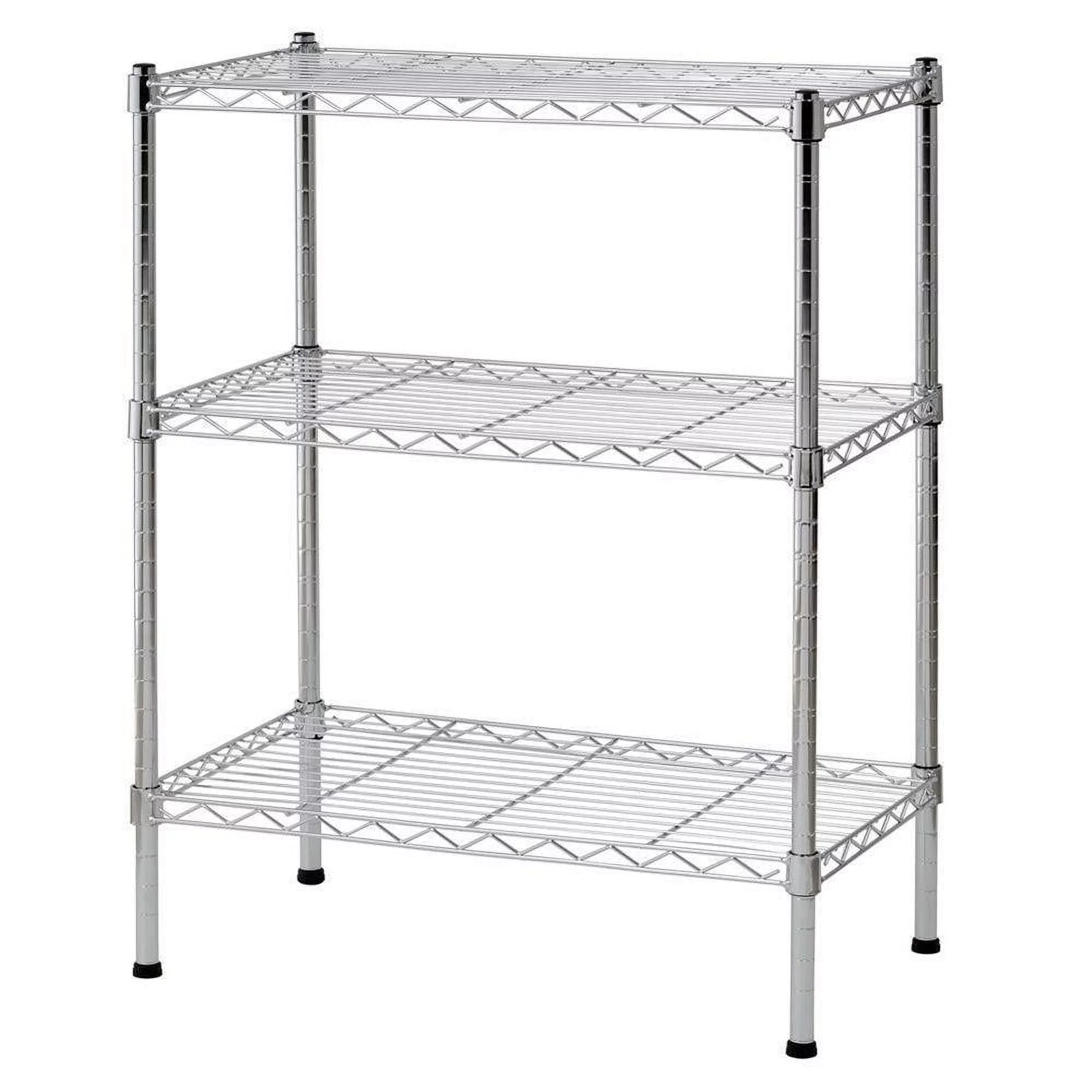 SamyoHome 3-Tier Adjustable Wire Multiuse Organizing Rack, Silver