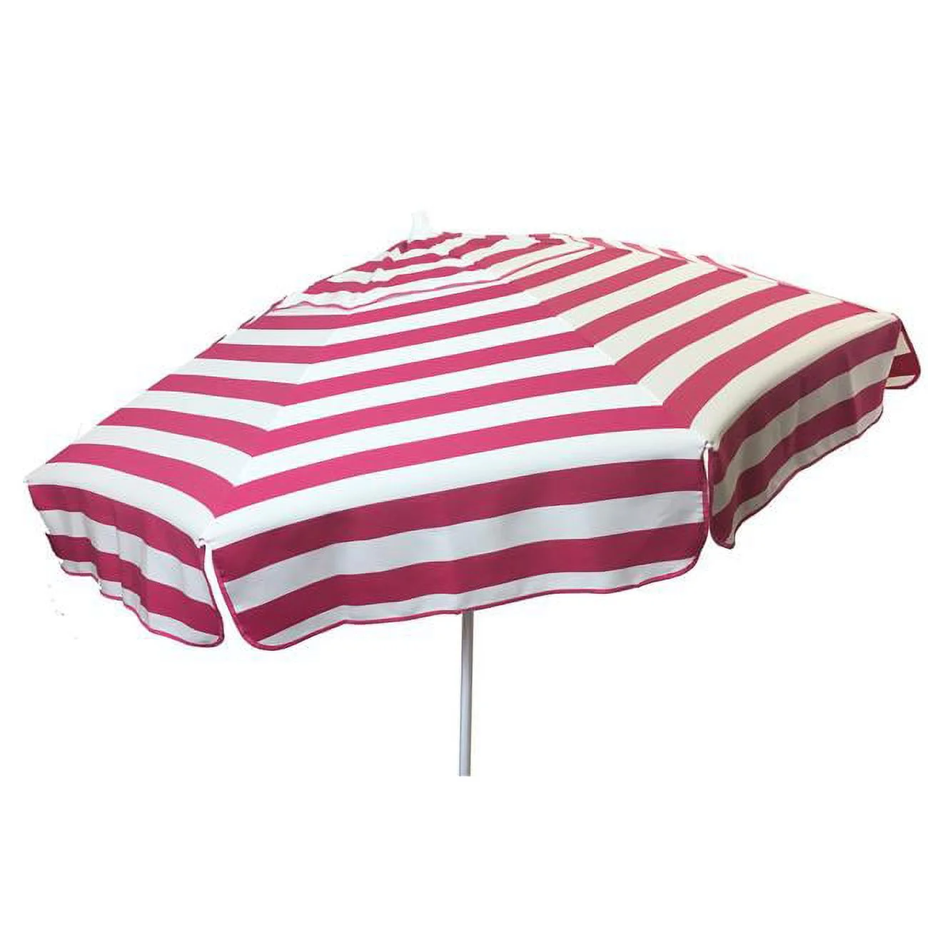 Italian 6 ft. Umbrella Acrylic Stripes Pink And White - Patio Pole