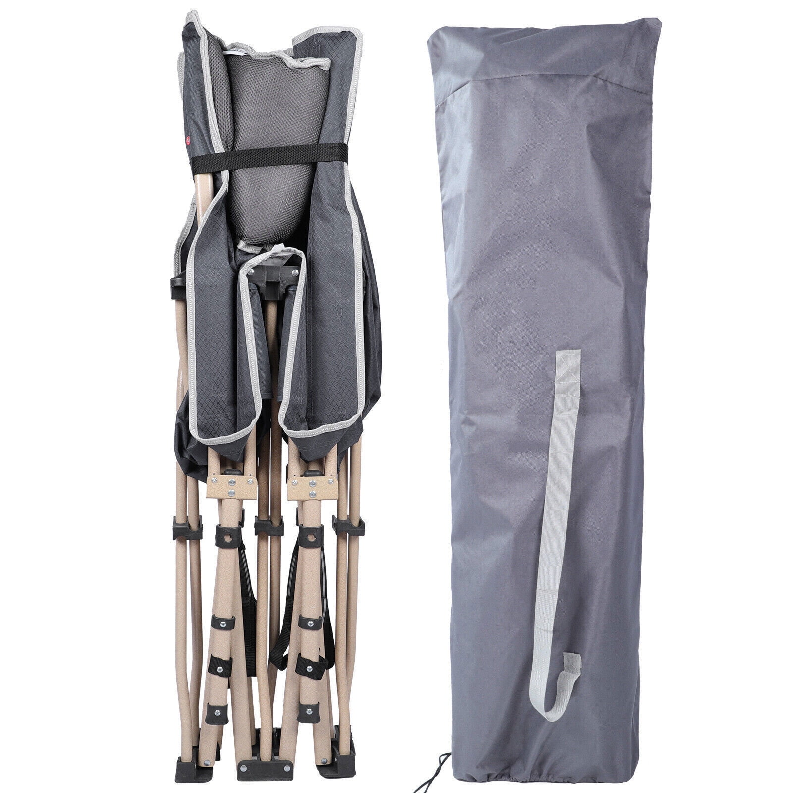 Adult Folding Camping Cots Rollaway Guest Bed Heavy Duty Bed w/ Mattress