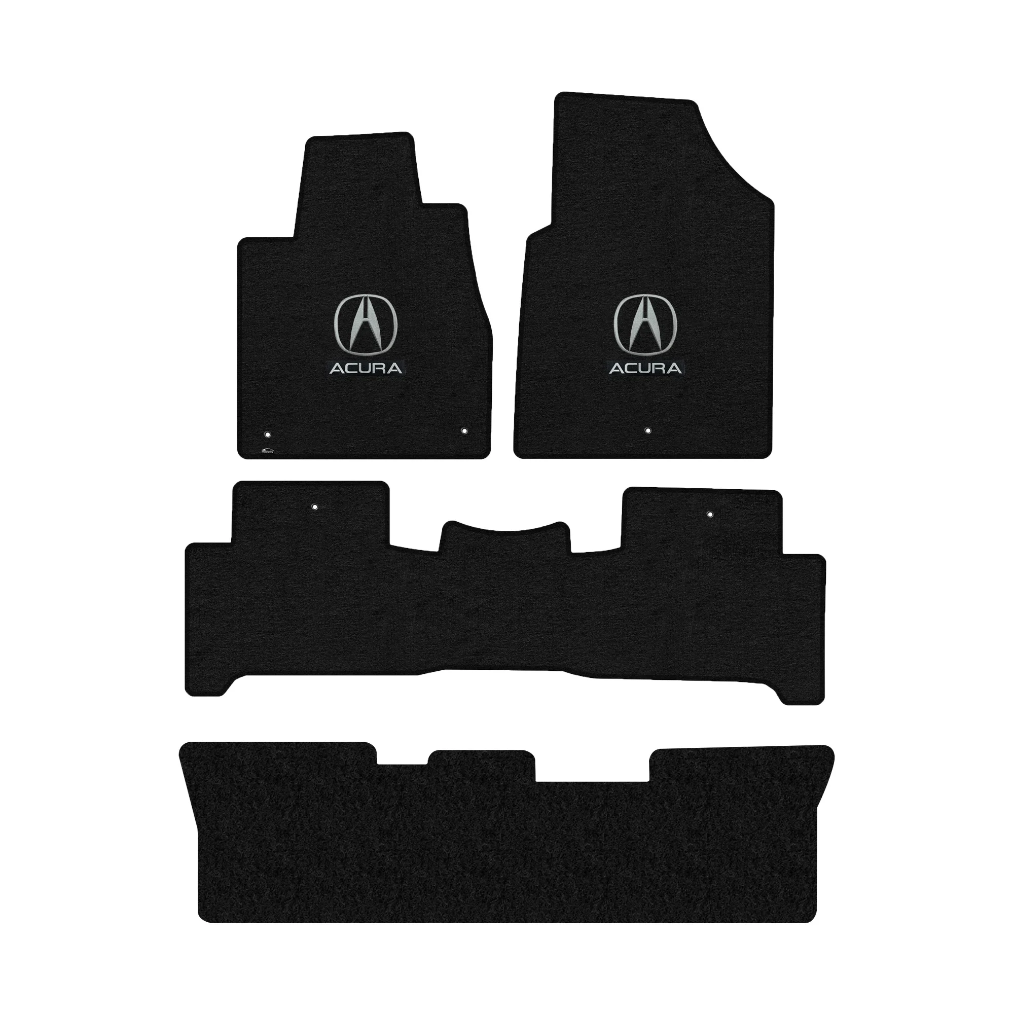 Lloyd Mats Custom Fit Floor Mats for Acura MDX 2007-2013 LogoMat 4Pc Set Charcoal